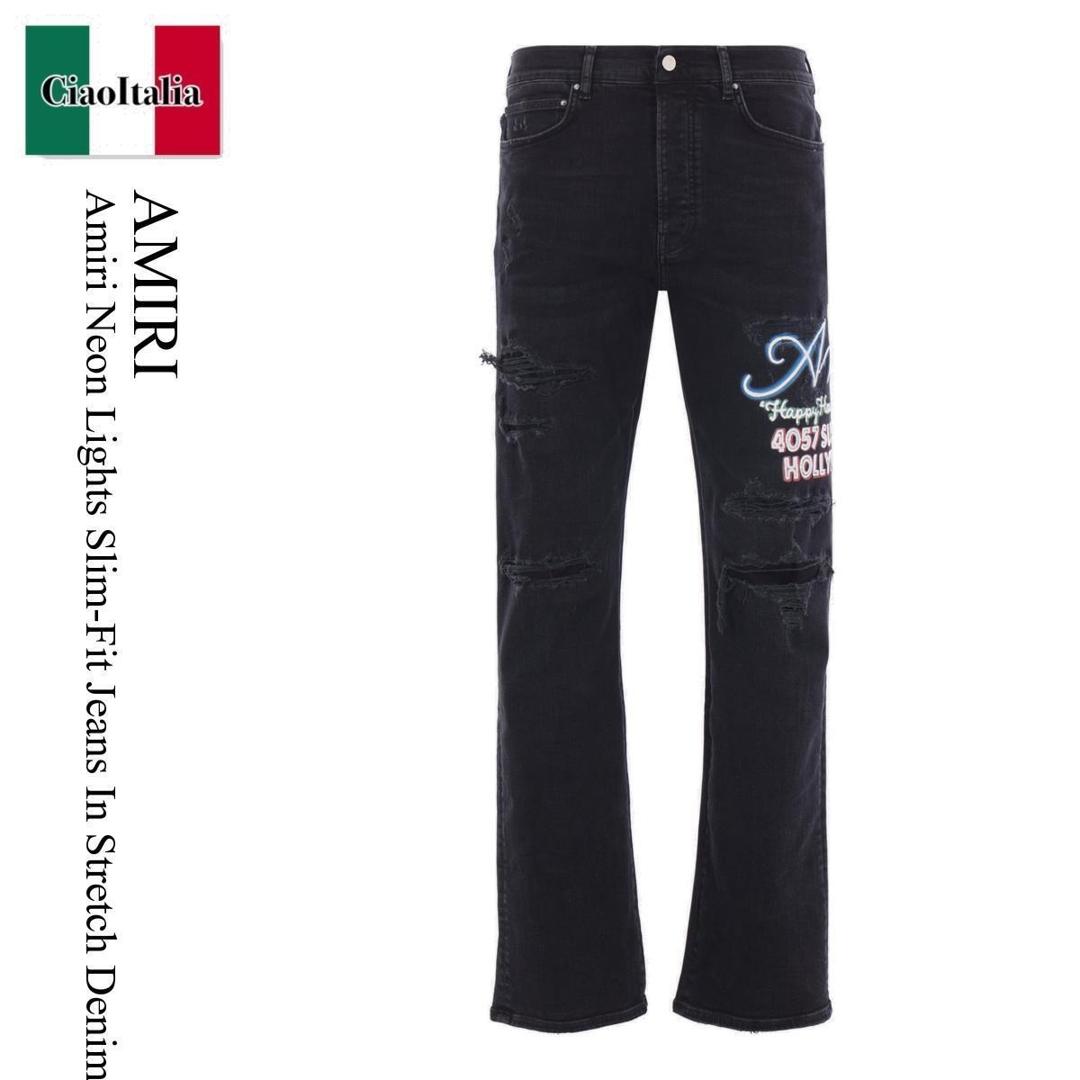 AMIRI デニムパンツ サイズ30 刺繍 AMIRI デニムパンツ サイズ30 刺繍 AMIRI デニムパンツ サイズ30 刺繍