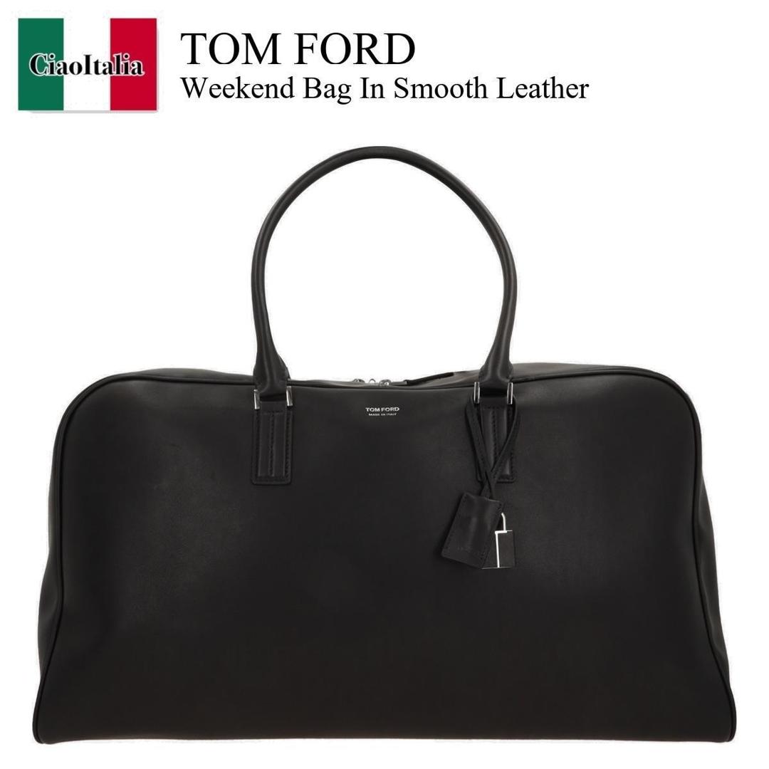TOM FORD トムフォード レザー 2WAY ボストンバッグ ブラック TOM FORD トム・フォード ロゴ ボストンバッグ | ブラック