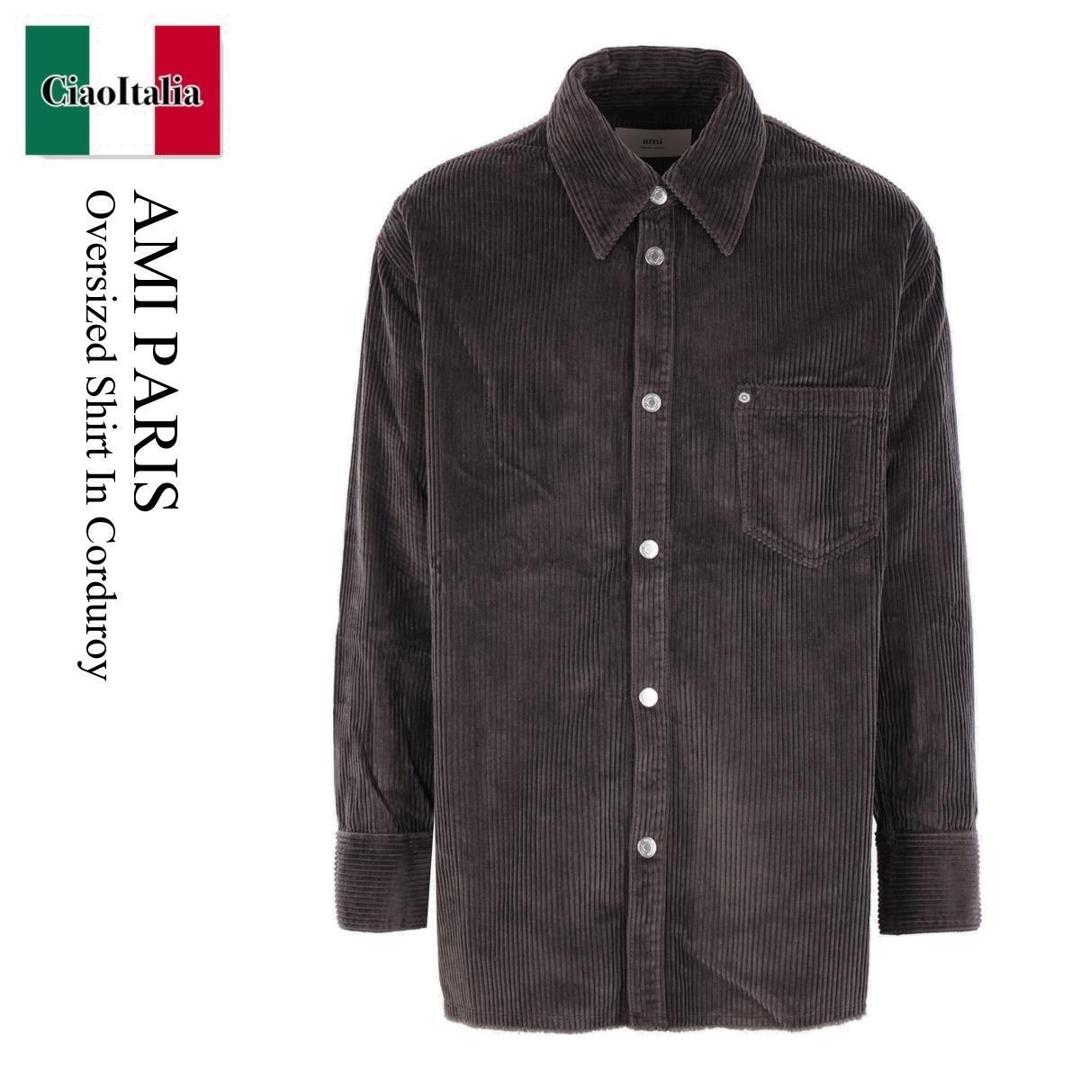【数量限定・在庫限り・早い者勝ち！】 アミアレクサンドルマテュッシ / Ami Paris Oversized Shirt In Corduroy / USH793CO0131 / USH793CO0131 020 / USH793CO0131020 / シャツ