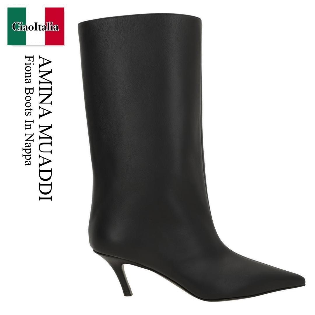 【数量限定・在庫限り・早い者勝ち！】 アミナモアディ / Amina Muaddi Fiona Boots In Nappa / C9S344030FIO / ロングブーツ