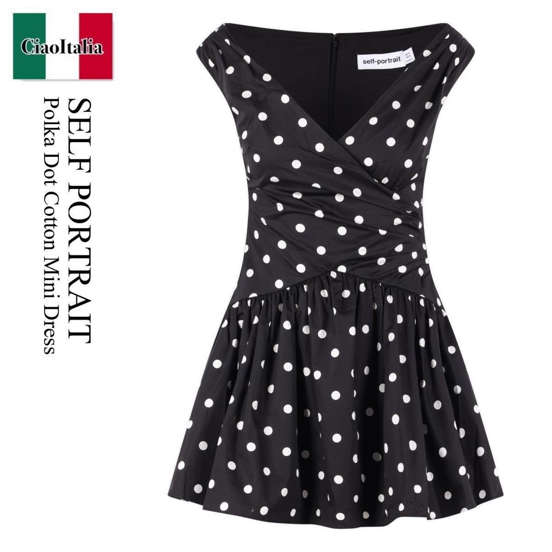 【数量限定・在庫限り・早い者勝ち！】 セルフ・ポートレイト / Self Portrait Polka Dot Cotton Mini Dress / RS26 / RS26 209SB / RS26209SB / ワンピース