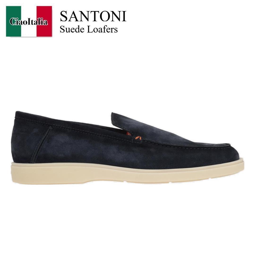 【数量限定・在庫限り・早い者勝ち！】 サントーニ / Santoni Suede Loafers / MGDT17824TICBGEX / MGDT17824TICBGEX U60 / MGDT17824TICBGEXU60 / ドレスシューズ・革靴・ビジネスシューズ