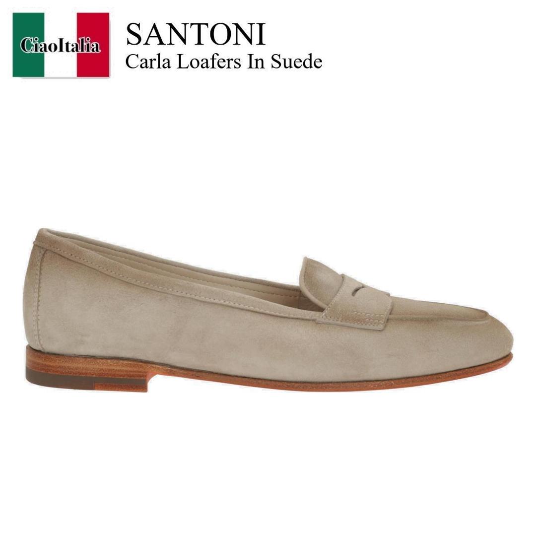【数量限定・在庫限り・早い者勝ち!】 サントーニ / Santoni Carla Loafers In Suede / WUNY71031SA4SAEA / WUNY71031SA4SAEA E10 / WUNY71031SA4SAEAE10 / ローファー・オックスフォード