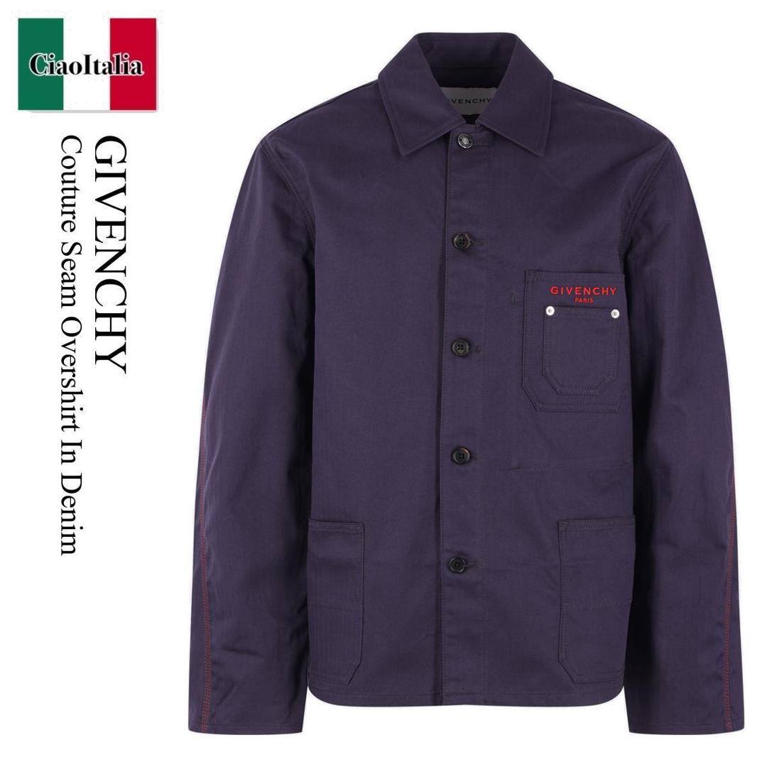 【数量限定・在庫限り・早い者勝ち!】 ジバンシィ / Givenchy Couture Seam Overshirt In Denim / BM01F95171 / BM01F95171 410 / BM01F95171410 / デニムジャケット
