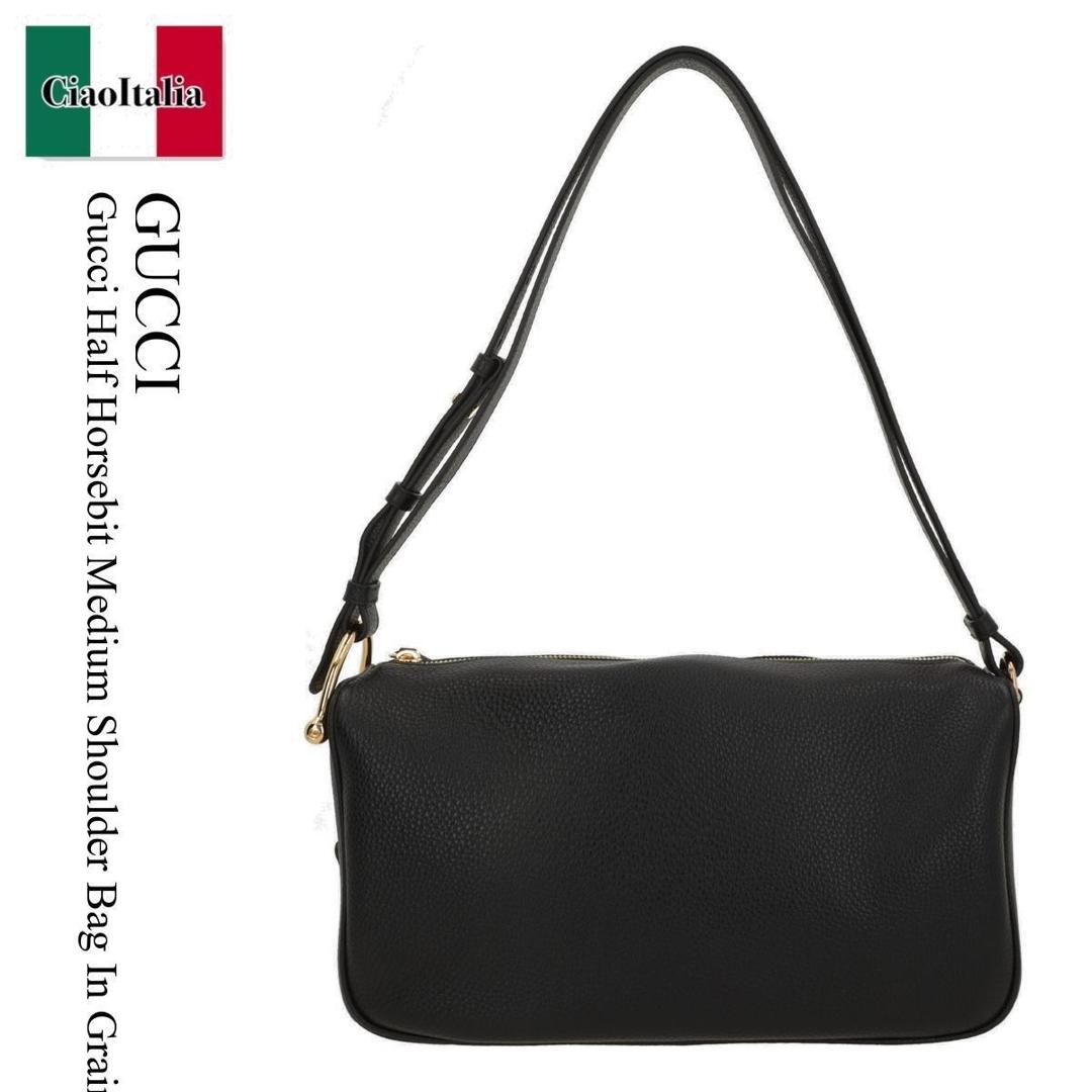 【数量限定・在庫限り・早い者勝ち！】 グッチ / かばん / カバン / Gucci Gucci Half Horsebit Medium Shoulder Bag / 860787 AAFDM / 860787 AAFDM 1000 / 860787AAFDM / 860787AAFDM1000 / ショルダーバッグ・ポシェット