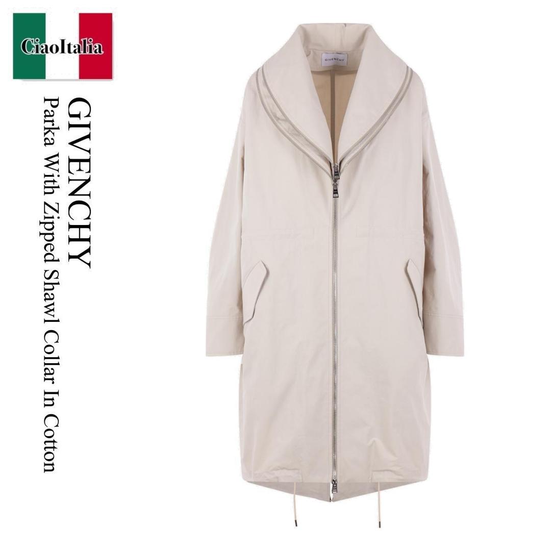 【数量限定・在庫限り・早い者勝ち！】 ジバンシィ / Givenchy Parka With Zipped Shawl Collar In Cotton / BW00TV164Z / BW00TV164Z 270 / BW00TV164Z270 / ブルゾン 193,470円