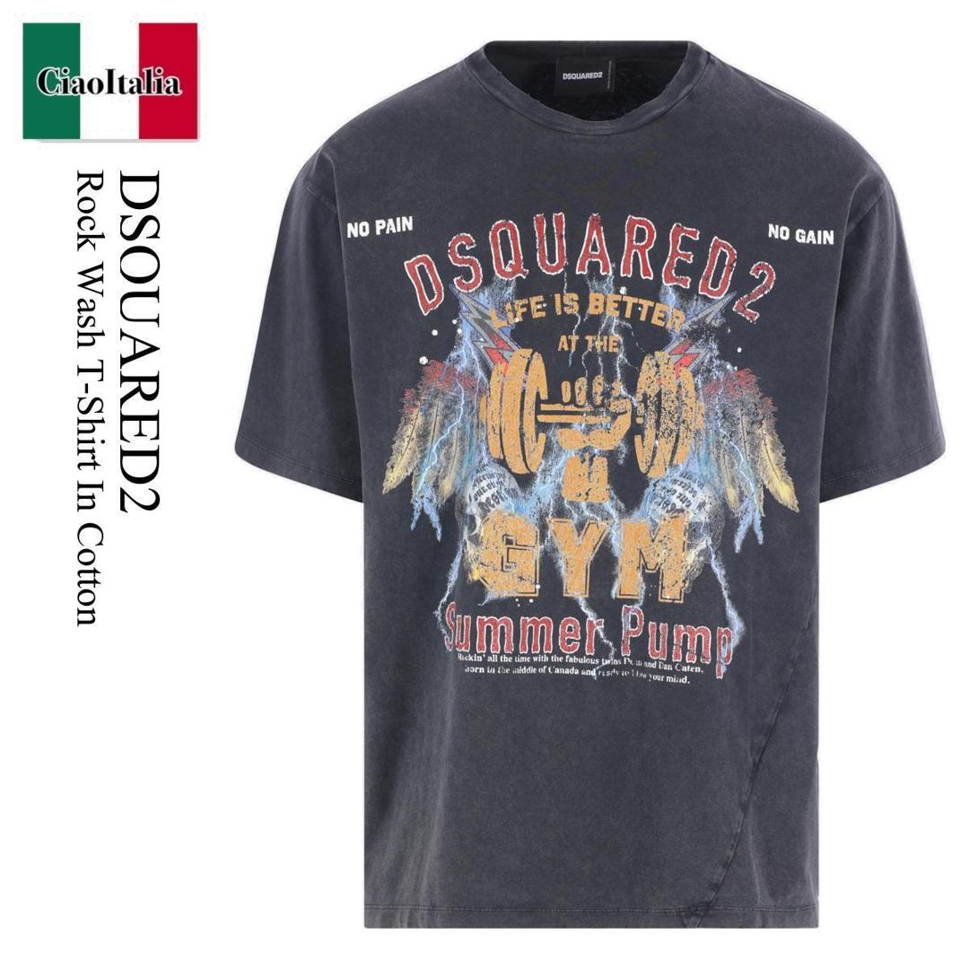 【数量限定・在庫限り・早い者勝ち！】 ディースクエアード / Dsquared2 Rock Wash T-Shirt In Cotton / S74GD153 9D2010 / S74GD153 9D2010 8814 / S74GD1539D2010 / S74GD1539D20108814 / Tシャツ・カットソー