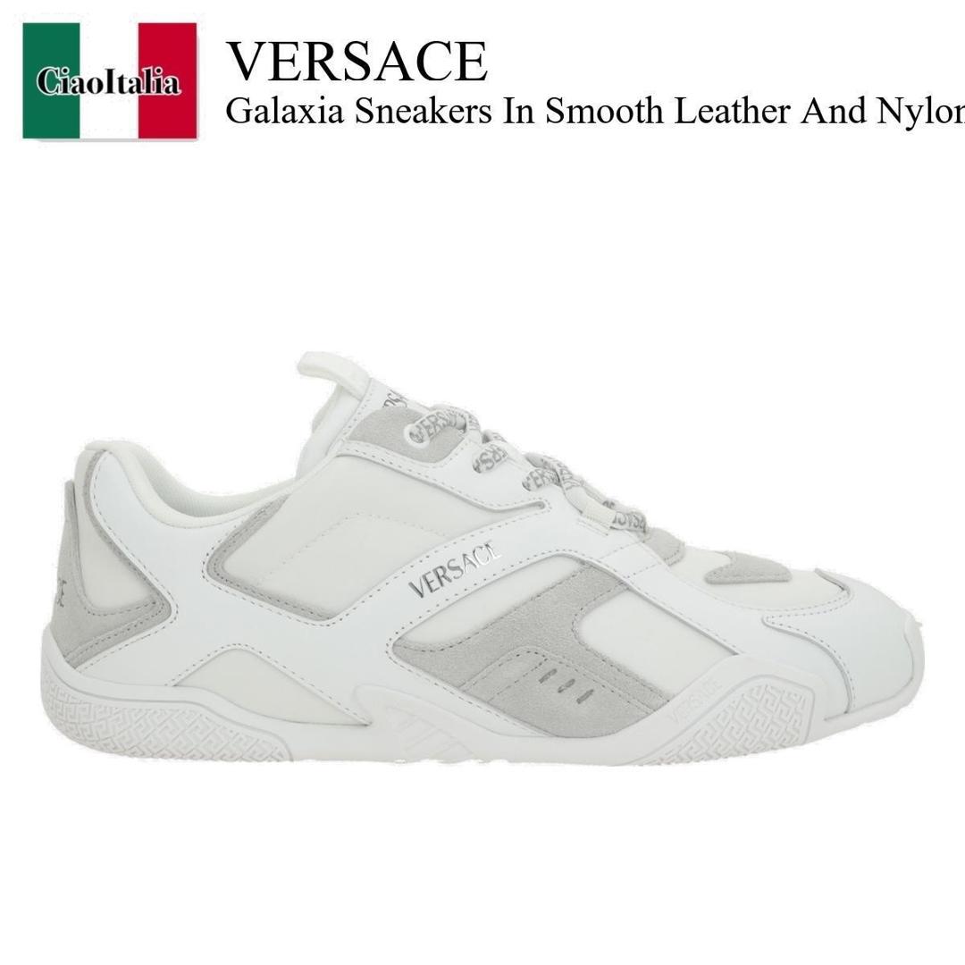 【数量限定・在庫限り・早い者勝ち！】 ヴェルサーチェ / Versace Galaxia Sneakers In Smooth Leather And Nylon / 101787 81A128 / 101787 81A128 922E / 10178781A128 / 10178781A128922E / スニーカー