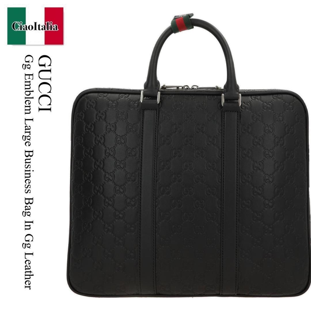 【数量限定・在庫限り・早い者勝ち！】 グッチ / かばん / カバン / Gucci Gg Emblem Large Business Bag In Gg Leather / 850222 AAFOM / 850222 AAFOM 1053 / 850222AAFOM / 850222AAFOM1053 / ビジネスバッグ・アタッシュケース