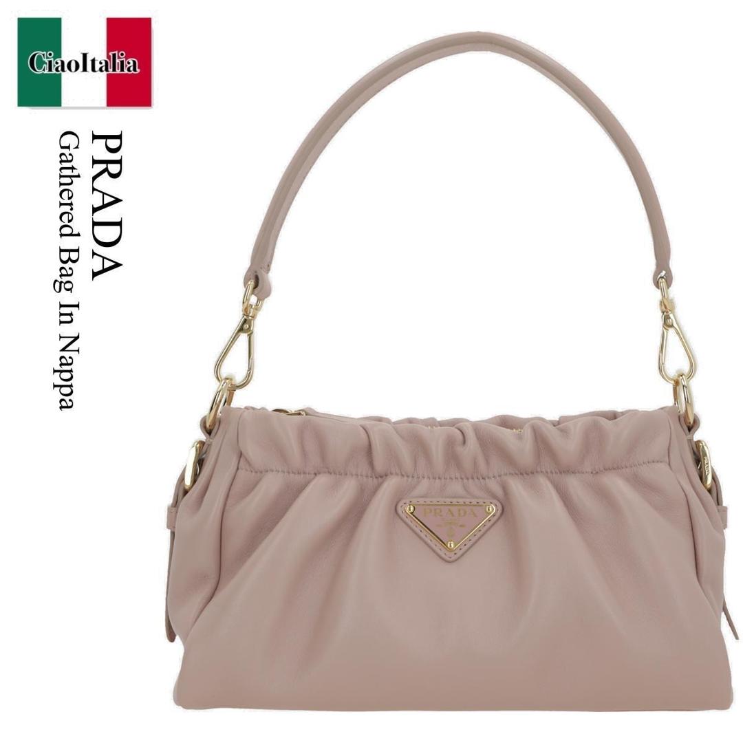 【数量限定・在庫限り・早い者勝ち！】 プラダ / かばん / カバン / Prada Gathered Bag In Nappa / 1BC270 F0D91 / 1BC270 VOOO2DX8 F0D91 / 1BC270F0D91 / 1BC270VOOO2DX8F0D91 / ショルダーバッグ・ポシェット 200,399円