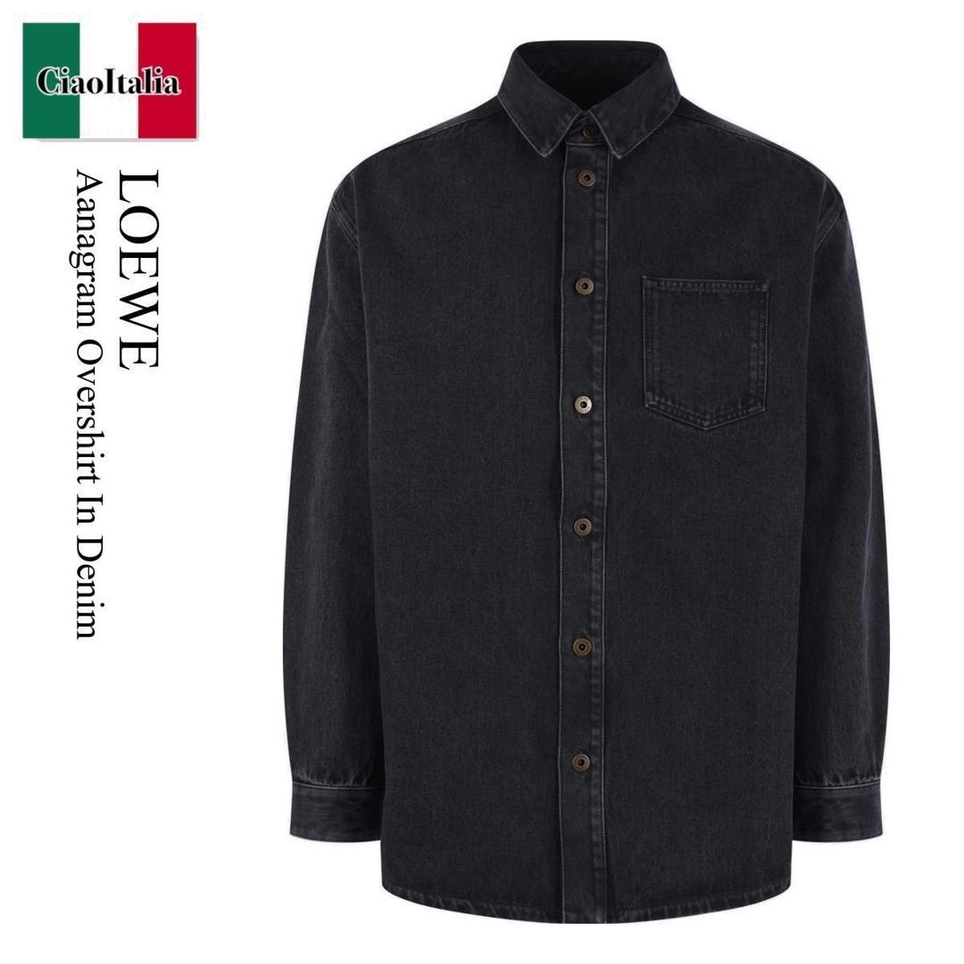 【数量限定・在庫限り・早い者勝ち!】 ロエベ / Loewe Aanagram Overshirt In Denim / H526Y1DX02 / H526Y1DX02 1100 / H526Y1DX021100 / デニムジャケット
