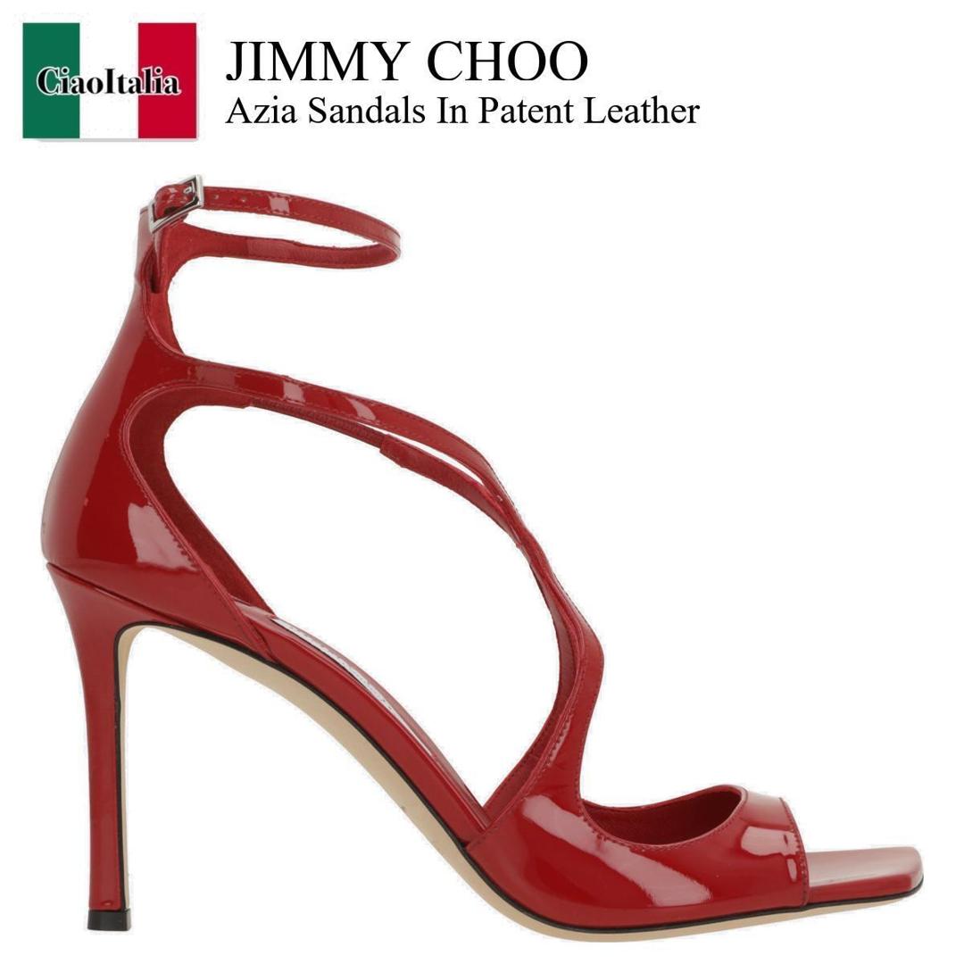 【数量限定・在庫限り・早い者勝ち！】 ジミーチュウ / Jimmy Choo Azia Sandals In Patent Leather / AZIA95 / AZIA95 PATRUBYRED / AZIA95PATRUBYRED / サンダル・ミュール
