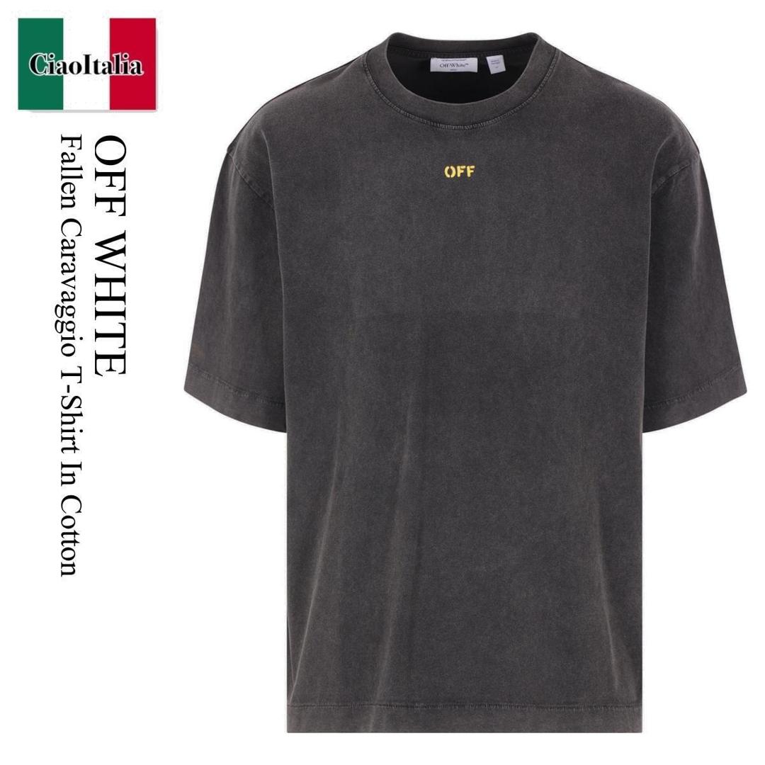 【数量限定・在庫限り・早い者勝ち！】 オフホワイト / Off White Fallen Caravaggio T-Shirt In Cotton / OMAA120S26JER00B / OMAA120S26JER00B 0001 / OMAA120S26JER00B0001 / Tシャツ・カットソー