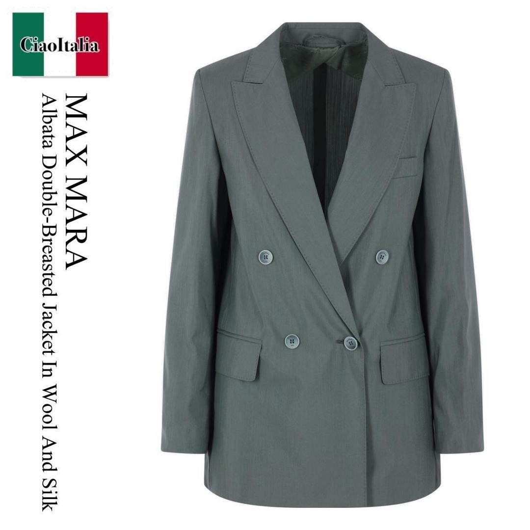 【数量限定・在庫限り・早い者勝ち！】 マックスマーラ / Max Mara Albata Double-Breasted Jacket In Wool And Silk / 2611041092600 003 / 2611041092600 179 003 / 2611041092600003 / 2611041092600179003 / ジャケット