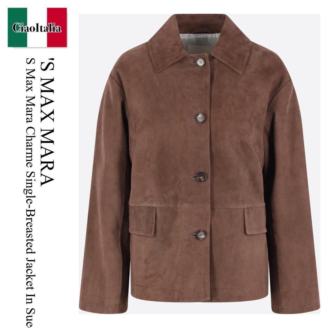 【数量限定・在庫限り・早い者勝ち！】 エス　マックスマーラ / 'S Max Mara S Max Mara Charme Single-Breasted Jacket / 2619441011600 002 / 2619441011600 018 002 / 2619441011600002 / 2619441011600018002 / レザージャケット・コート