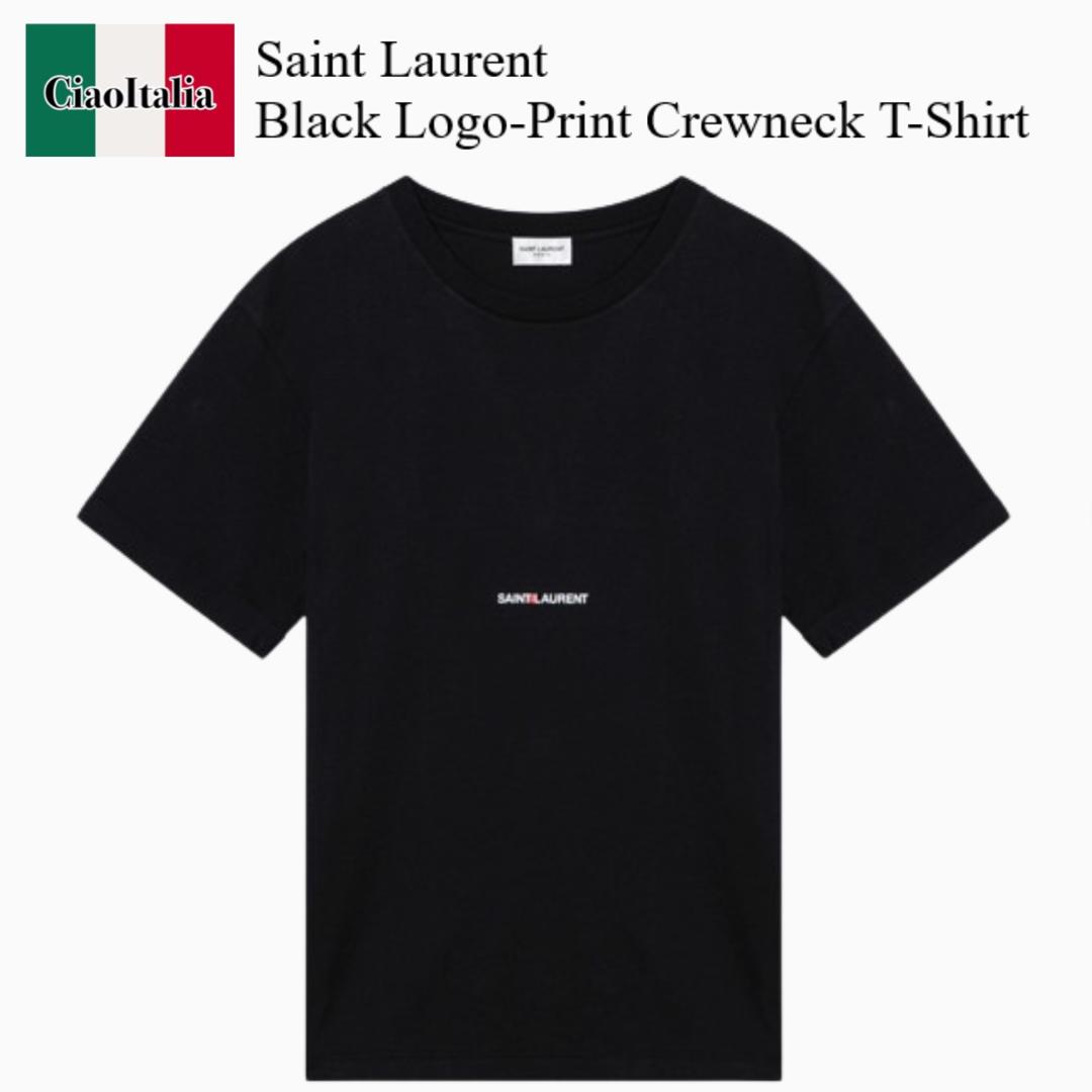 楽天市場】サンローラン Tシャツ ロゴ レディース 半袖 黒