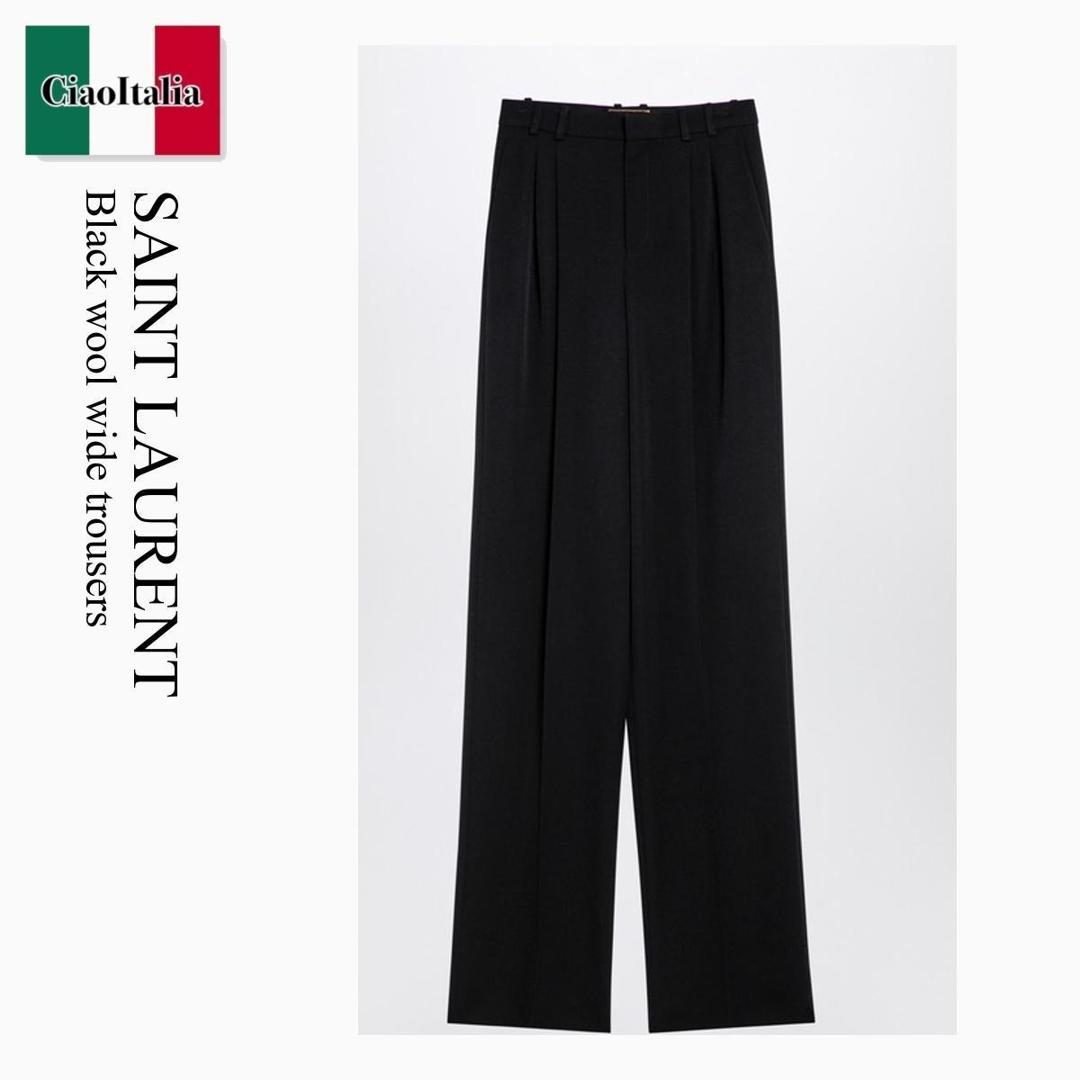 パンツ Saint Laurent Pantalone Saint Laurent Low-Rise Pants in Stretch Gabardine | Saks