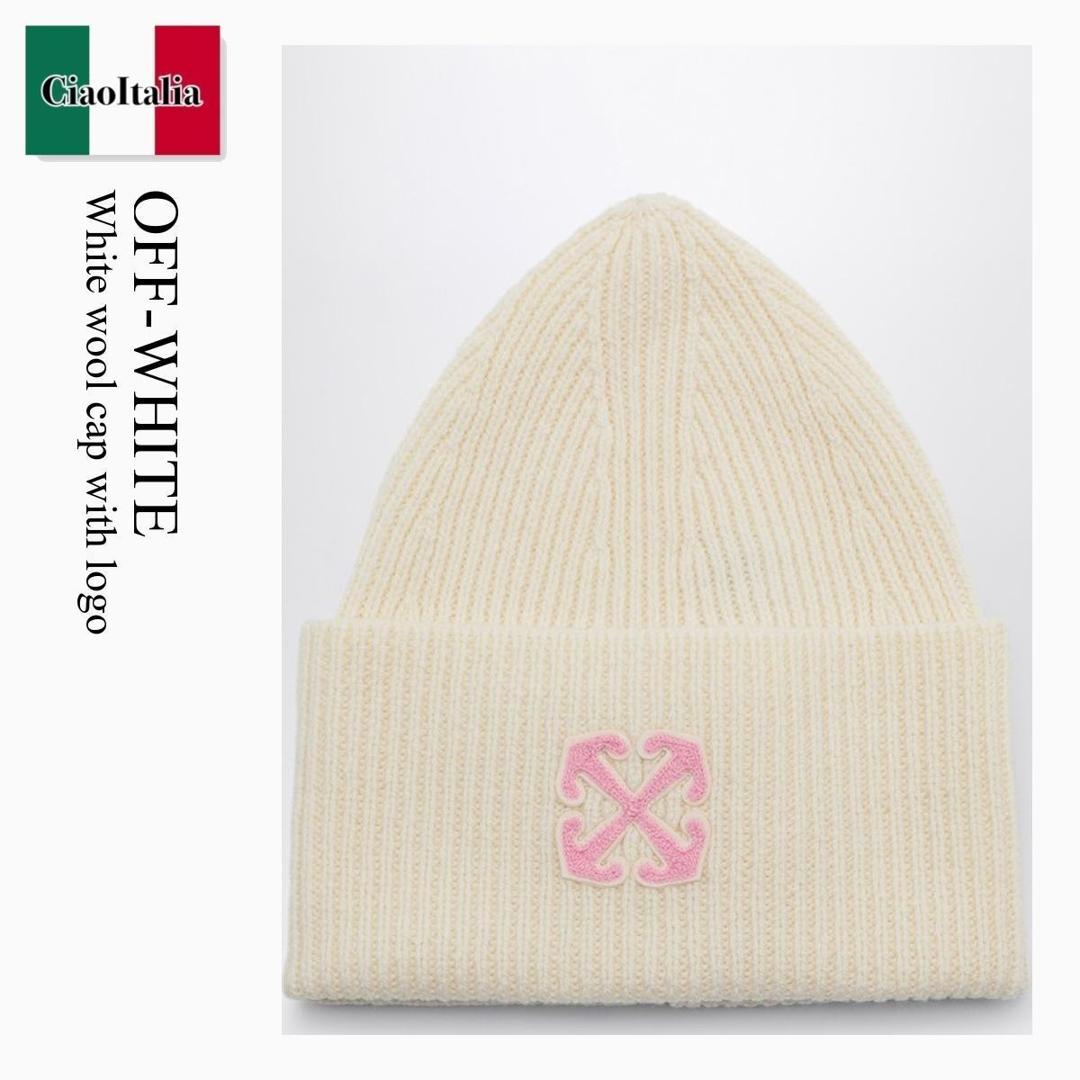 ニットキャップ・ビーニー Off-White White Wool Cap With Logo Off-White Beanie in Wool & Cashmere | SUITSUPPLY | SUITSUPPLY US