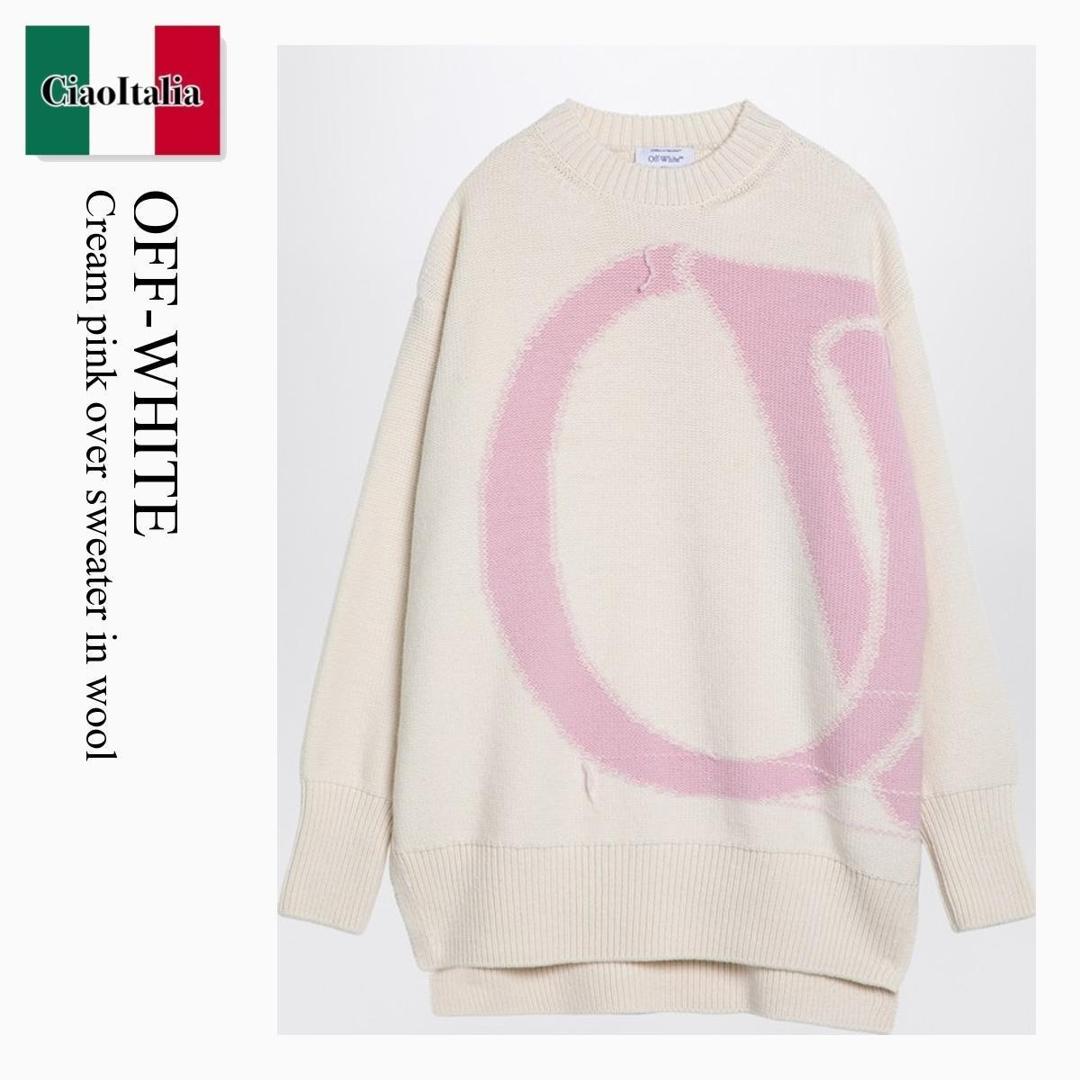 【国内発送】オフホワイト ニット セーター DIAG KNIT CREWNECK 国内発送】オフホワイト ニット セーター DIAG KNIT CREWNECK