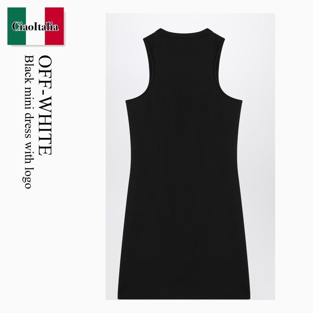 【数量限定・在庫限り・早い者勝ち！】 オフホワイト / Off-White Black Mini Dress With Logo / OWDB463C99JER001 / OWDB463C99JER001 1001 / OWDB463C99JER0011001 / ワンピース｜Ciao Italia