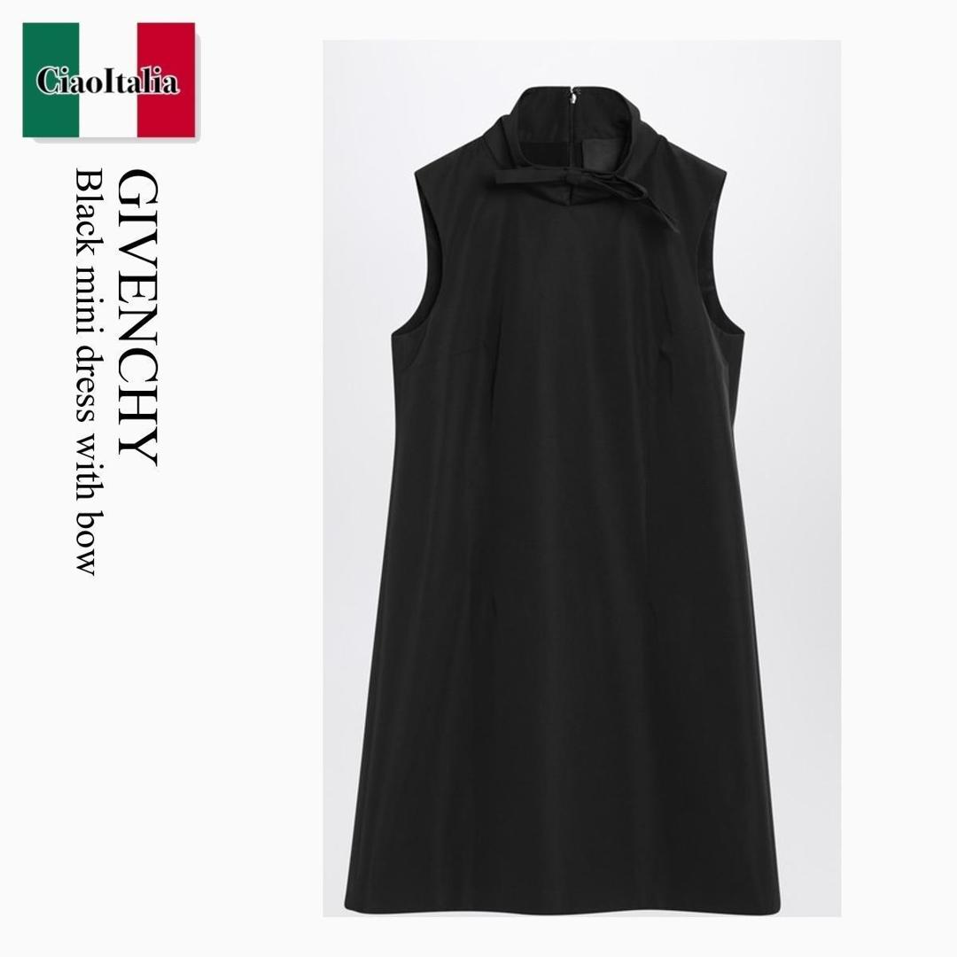 【数量限定・在庫限り・早い者勝ち！】 ジバンシィ / Givenchy Black Mini Dress With Bow / BW22A515W6 / BW22A515W6 001 / BW22A515W6001 / ワンピース
