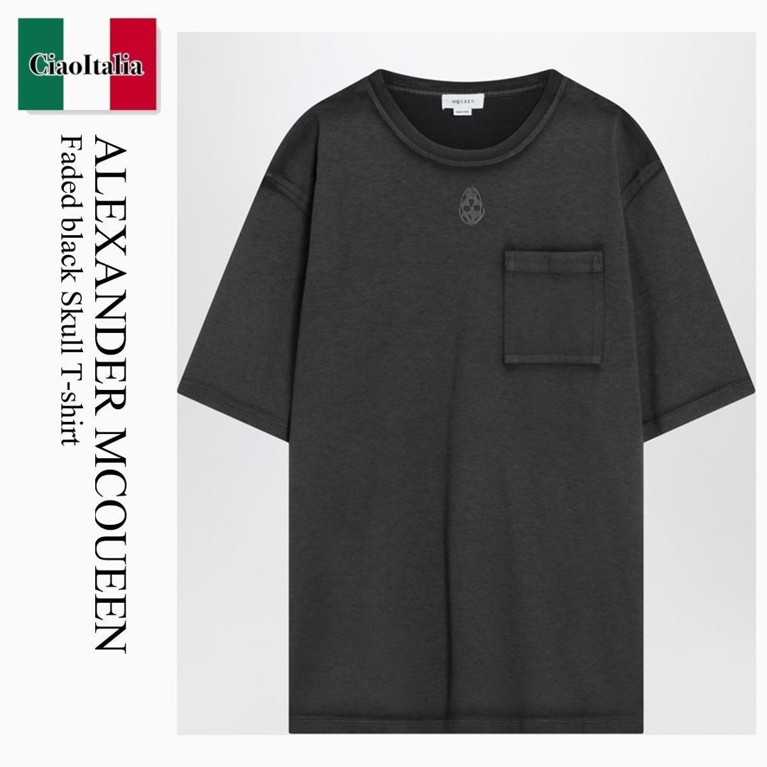 関税込 Alexander McQueen フロックロゴ クルーネック Tシャツ ALEXANDER MCQUEEN フロックロコクルネックTシャツ 【関税込