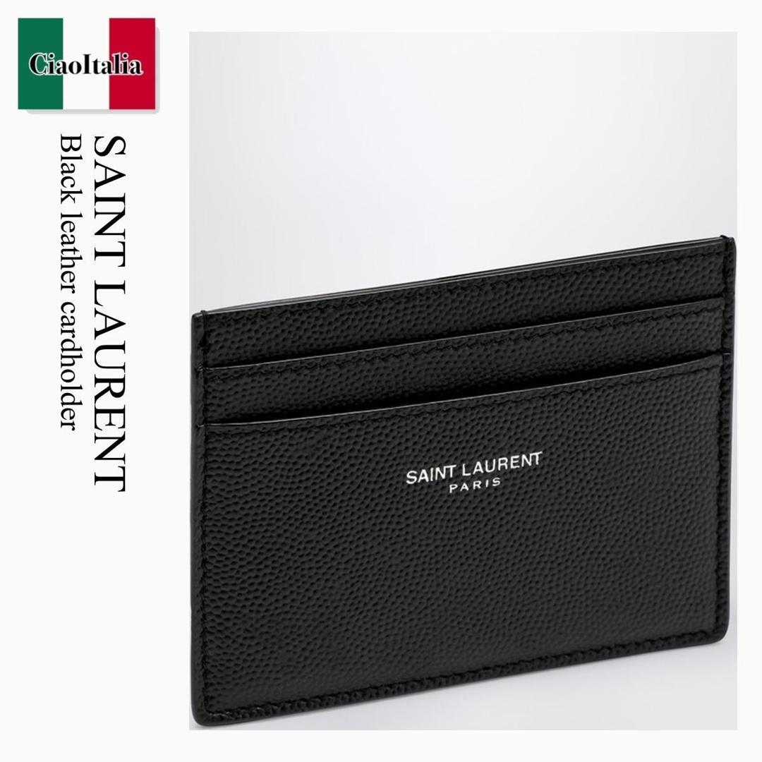【関税込】Saint Laurent Cassandre ロゴレザーカードホルダー 関税込】Saint Laurent Cassandre ロゴレザーカードホルダー