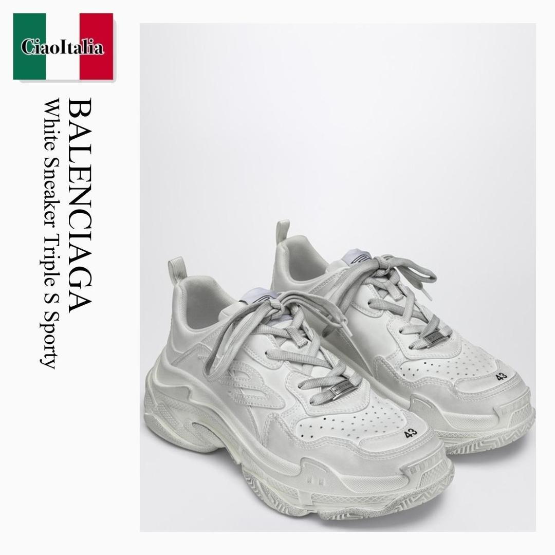 人気【BALENCIAGA】ToeSpray スニーカー ホワイト の ウィメンズ 3XL Toe Spray スニーカー スニーカー