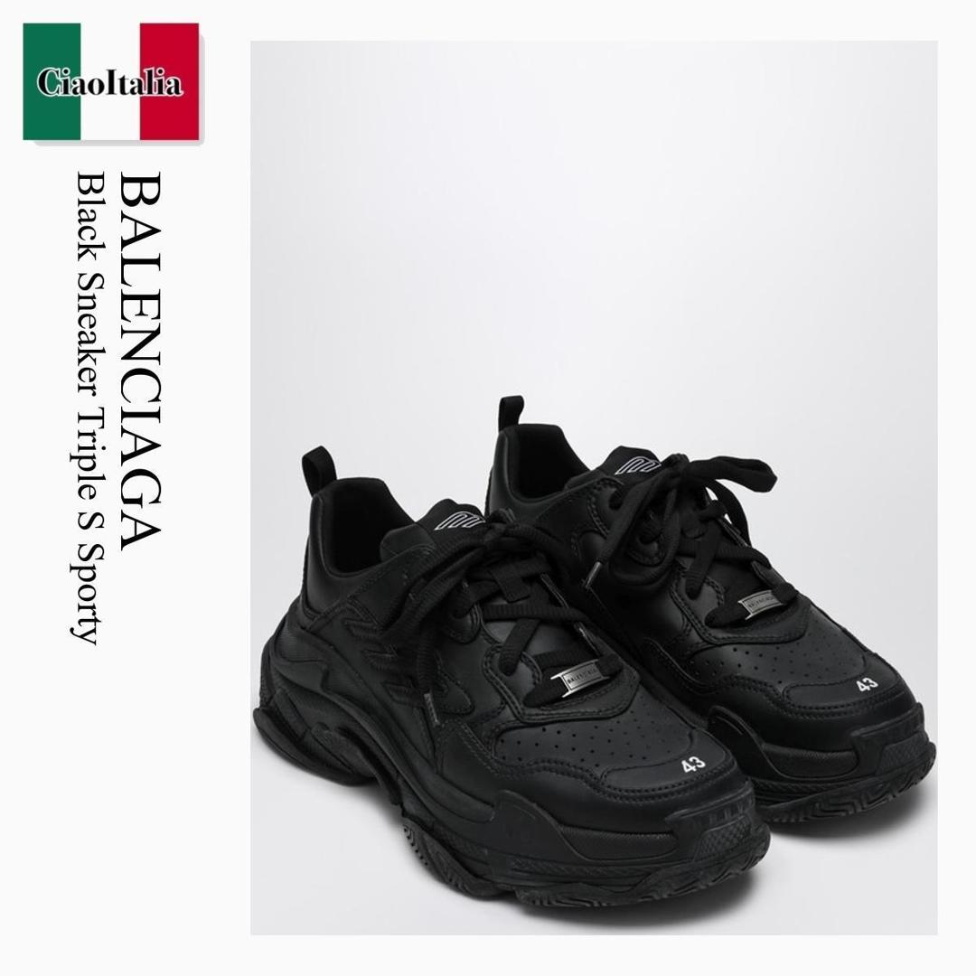 バレンシアガ☆TripleSスニーカー DIYメタル ブラック＆ホワイト 送料込み*BALENCIAGA*TRIPLE S スニーカー DIY METAL