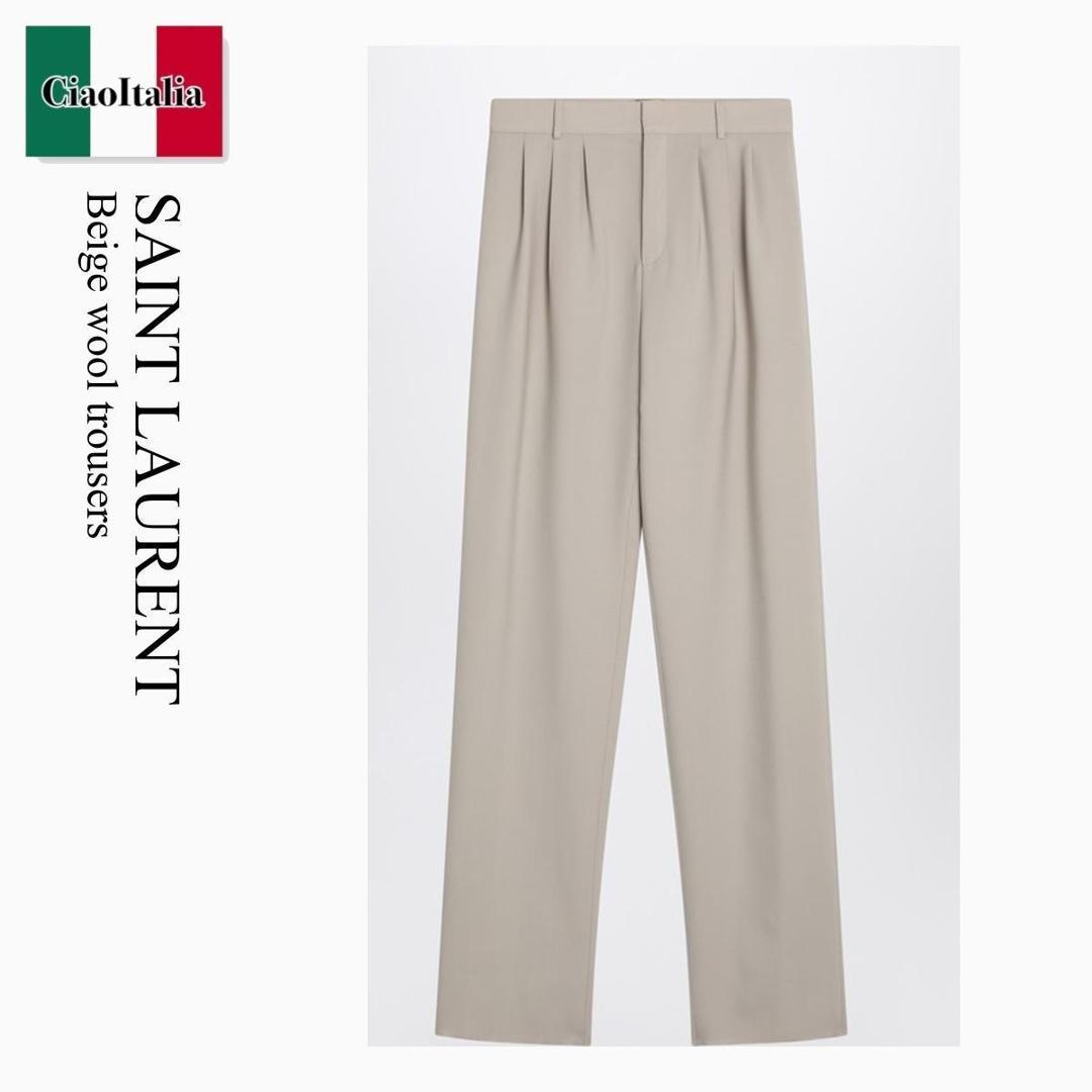 【美品】SAINT LAURENT PARIS\"ウールストレートスラックス\" 360202255_2.jpg