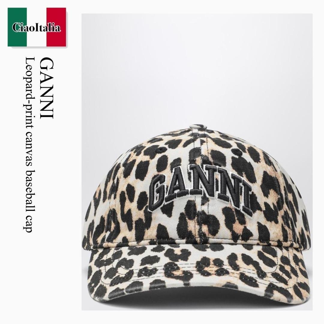 GANNI アニマル柄キャップ Ganni - Red Leopard Cap | HBX - Globally Curated Fashion and