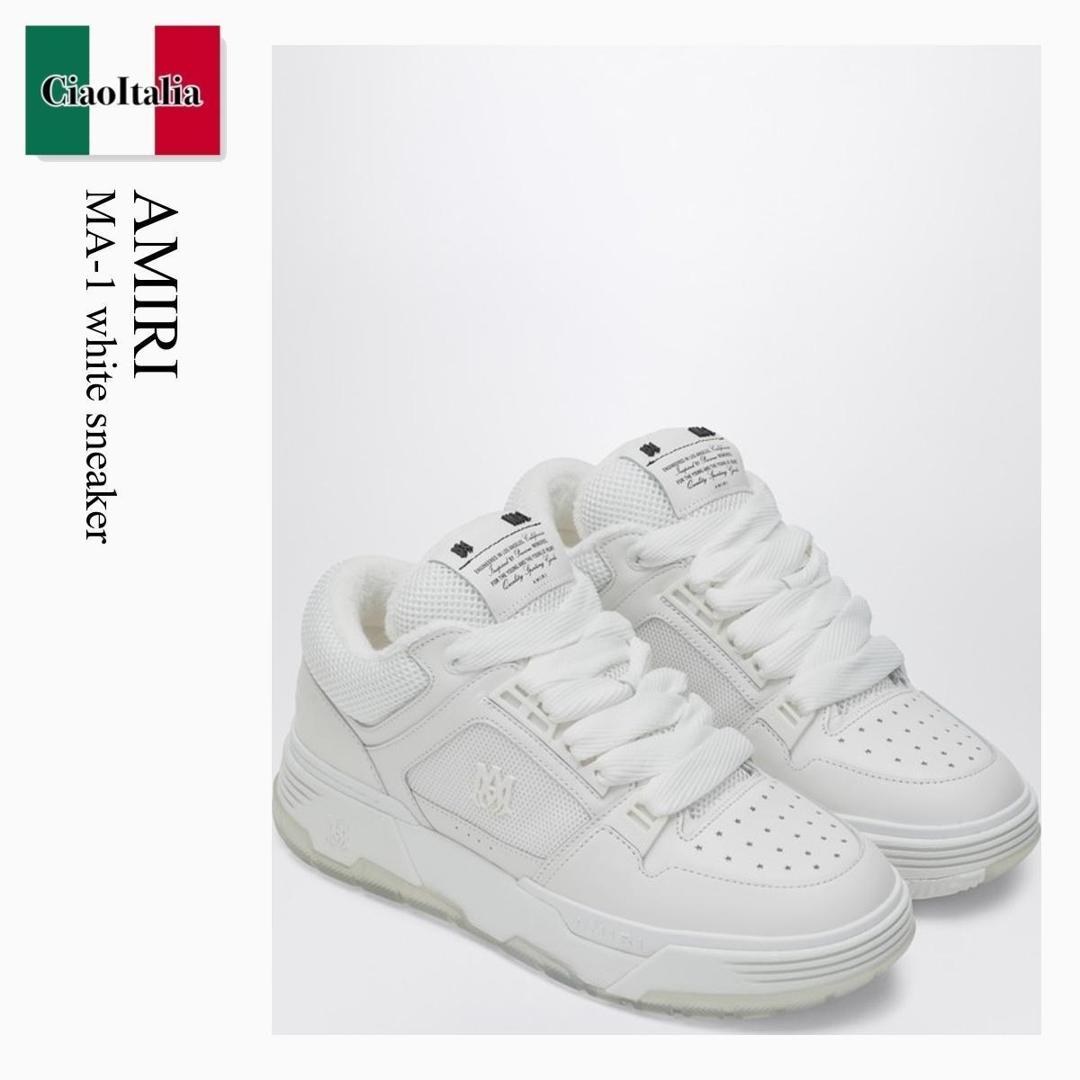 【関税込み】AMIRI ホワイト＆ピンク MA-1 スニーカー AMIRI MA-1 スニーカー | ピンク | FARFETCH JP