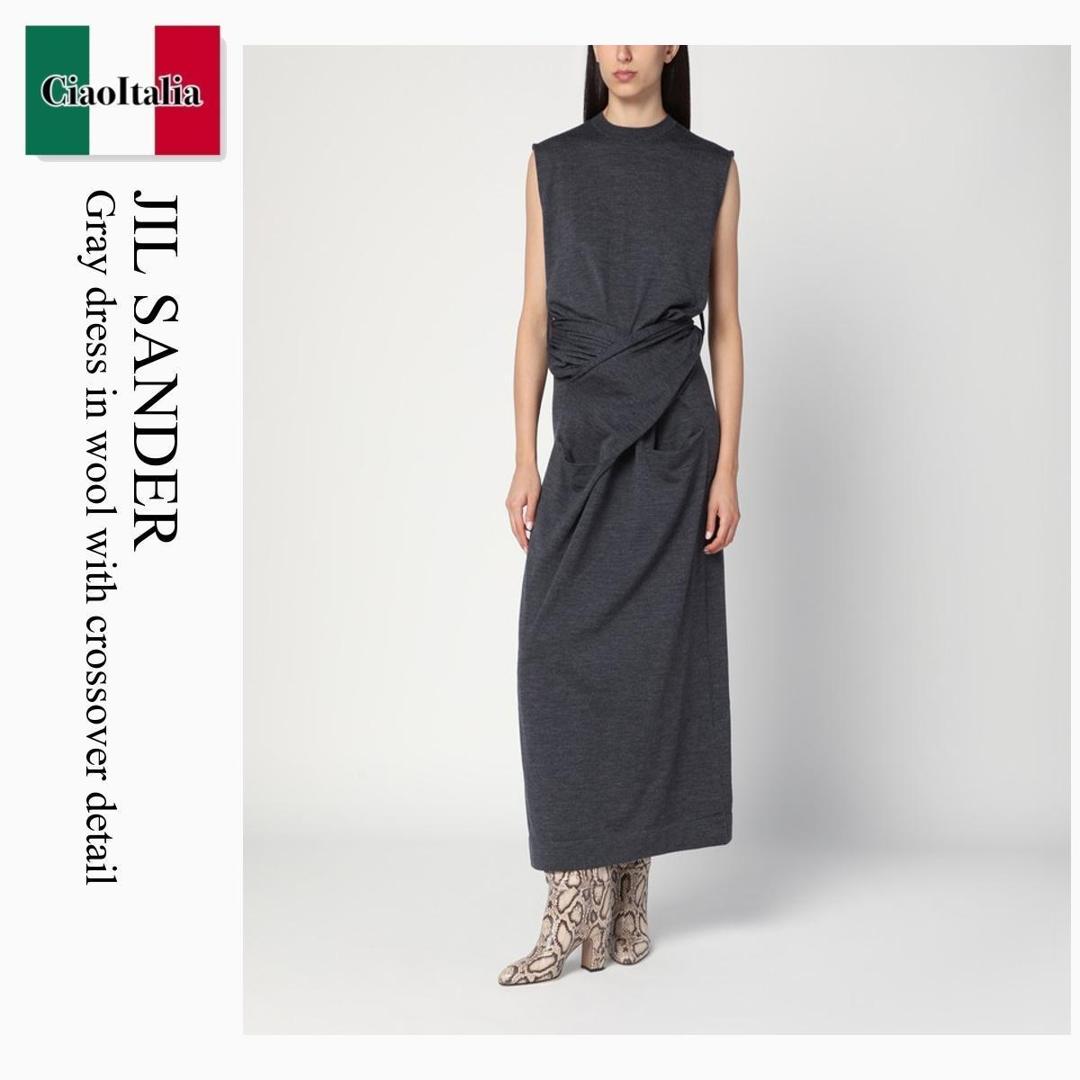 JIL SANDER★ジルサンダー 半袖 ワンピース グレー系 ウール 楽天市場】JIL SANDER ジルサンダー シャツドレス J02CT0153