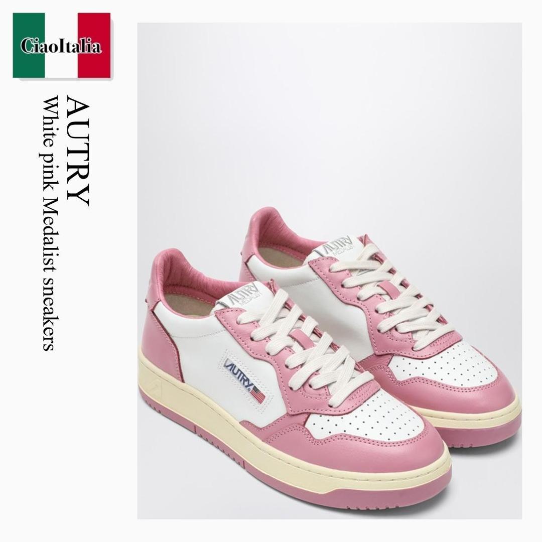 【数量限定・在庫限り・早い者勝ち！】 オートリー / Autry White Pink Medalist Sneakers / AULWWB61 / AULWWB61 WB61 / AULWWB61WB61 / スニーカー