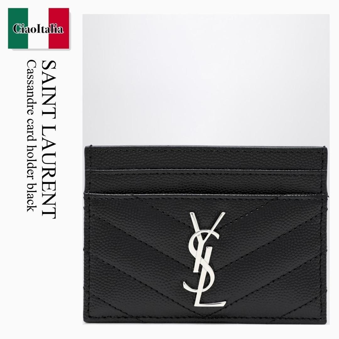 【極美品】サンローラン 名刺入れ カードケース モノグラム 黒 596323 サンローラン SAINT LAURENT カードケース 名刺入れ 469338BTY7N