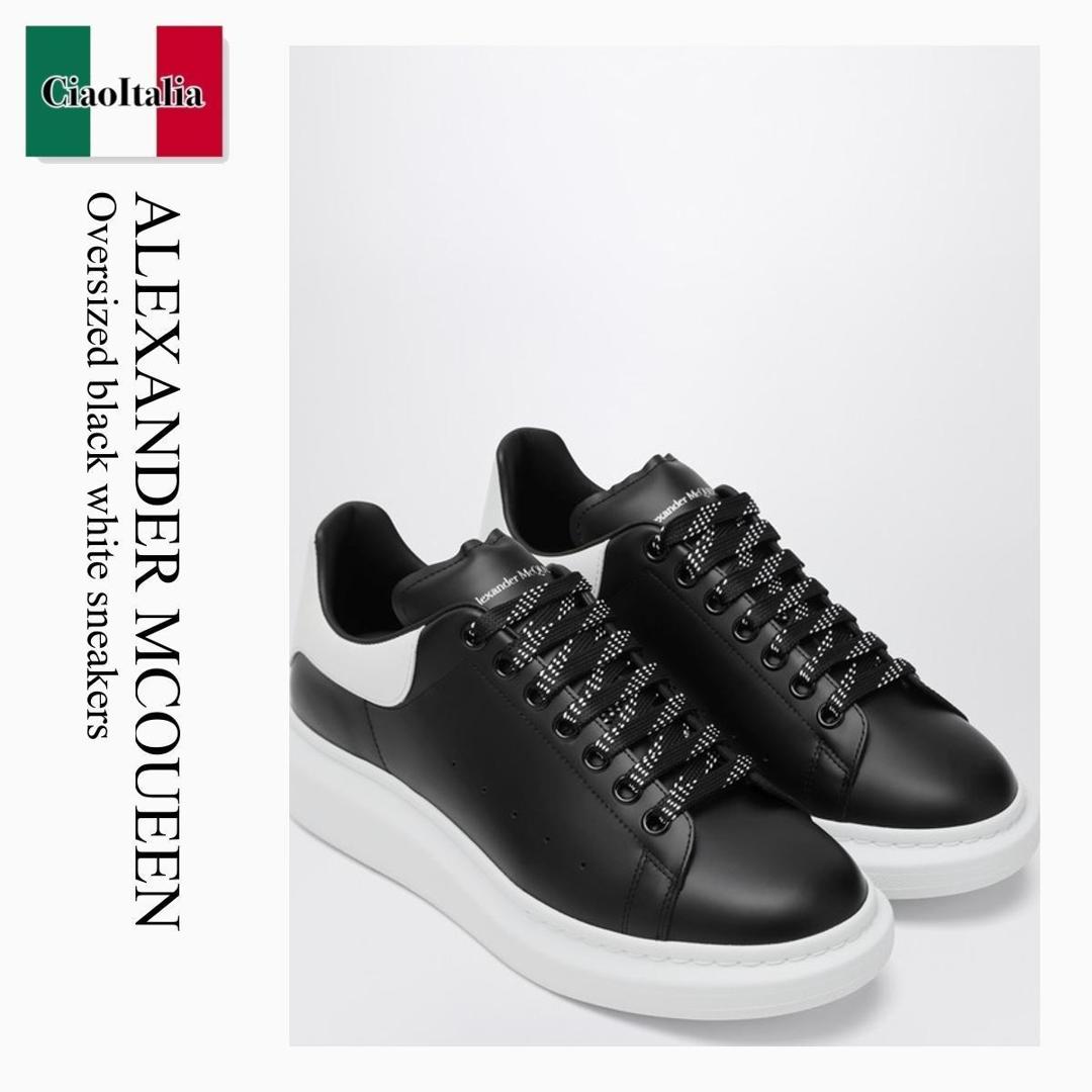 【数量限定・在庫限り・早い者勝ち！】 アレキサンダー・マックイーン / Alexander Mcqueen Oversized Black White Sneakers / 553680 WIAIG / 553680 WIAIG 1070 / 553680WIAIG1070 / スニーカー