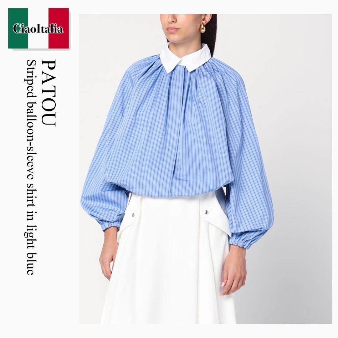 楽天市場】PATOU パトゥ パフロングスリーブブラウス GROS GRAIN LONG