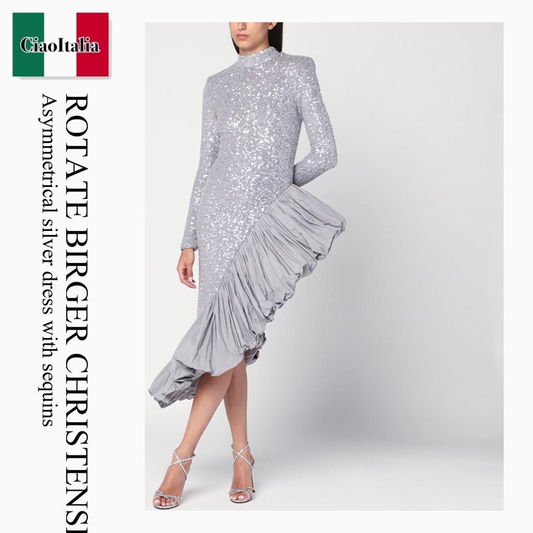 【数量限定・在庫限り・早い者勝ち！】 ロテート / Rotate Birger Christensen Asymmetrical Silver Dress / 114315039P / 114315039P 039 039 / 114315039P039039 / ワンピース