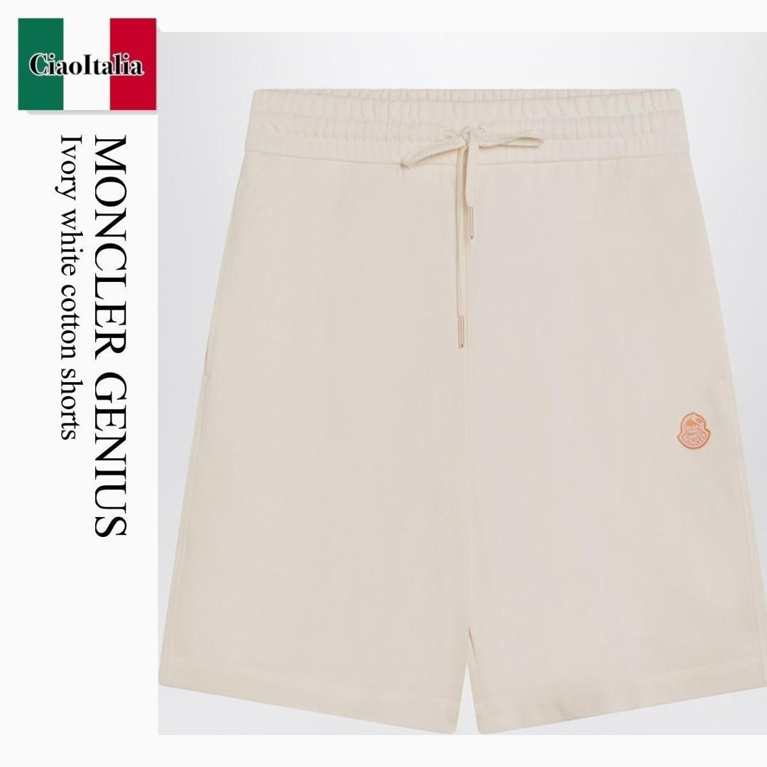 MONCLER/FRAGMENT ホワイトショートパンツ 国内正規 MONCLER × FRAGMENT Hiroshi Fujiwara JERSEY SHORT