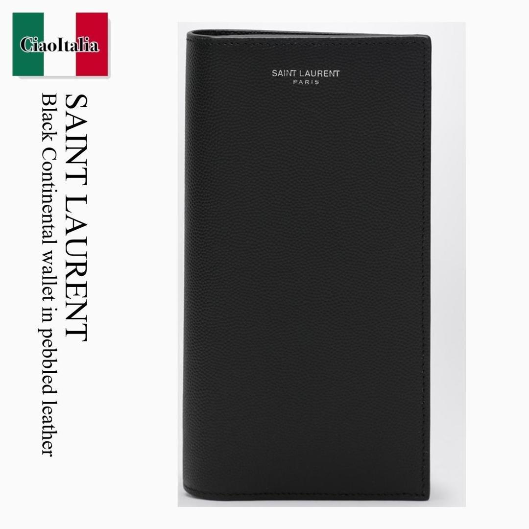 【美品】サンローラン SAINT LAURENT 長財布 キャビアスキン SAINT LAURENT サンローラン 財布 レディース メンズ ブランド