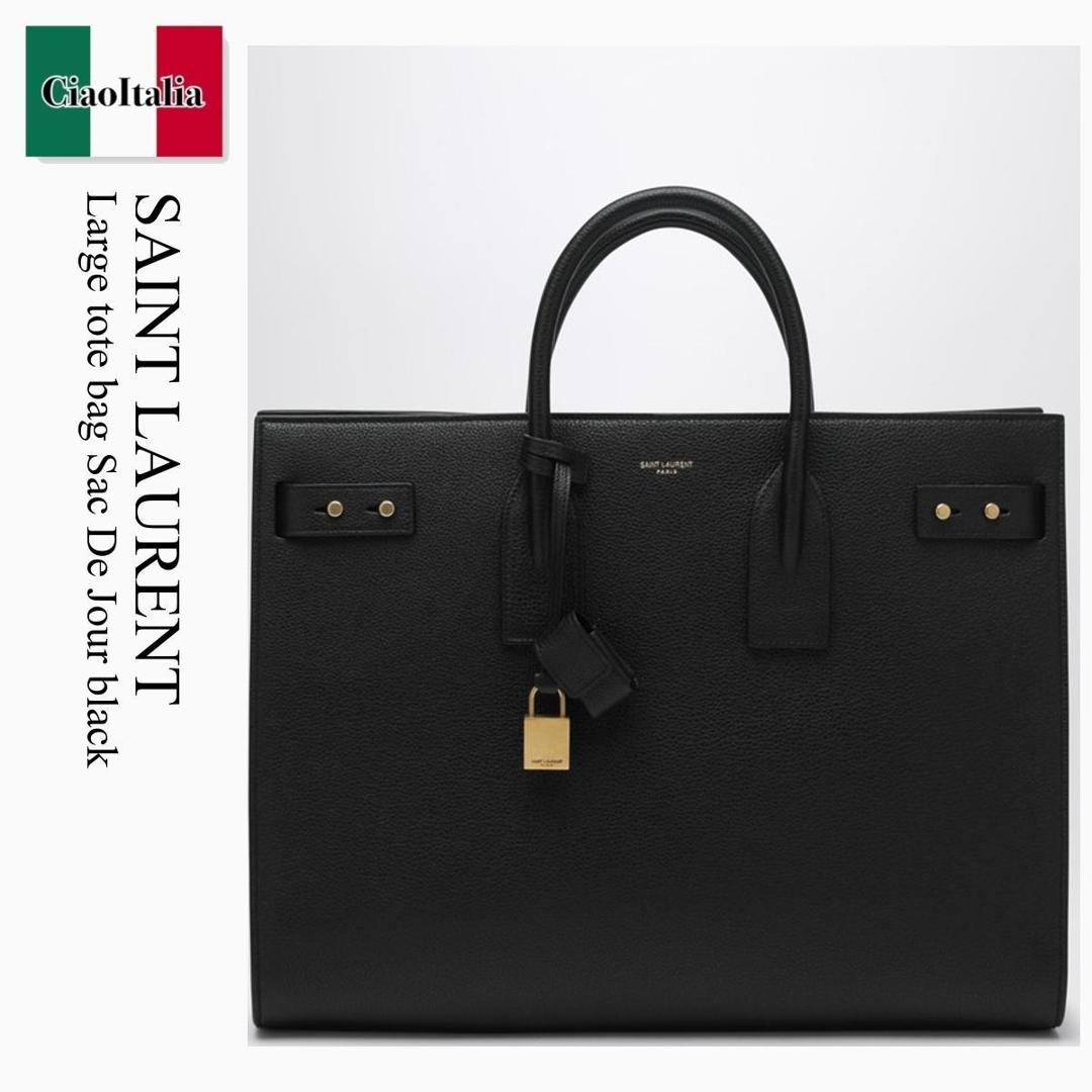 【寸法押さえる・店卸し資産境界線・早め者制覇！】 サンローラン / かばん / 袋 / Saint Laurent Large Tote Bag Sac De Jour Black / 631526 DTI0W / 631526 DTI0W 1000 / 631526DTI0W1000 / トートバッグ