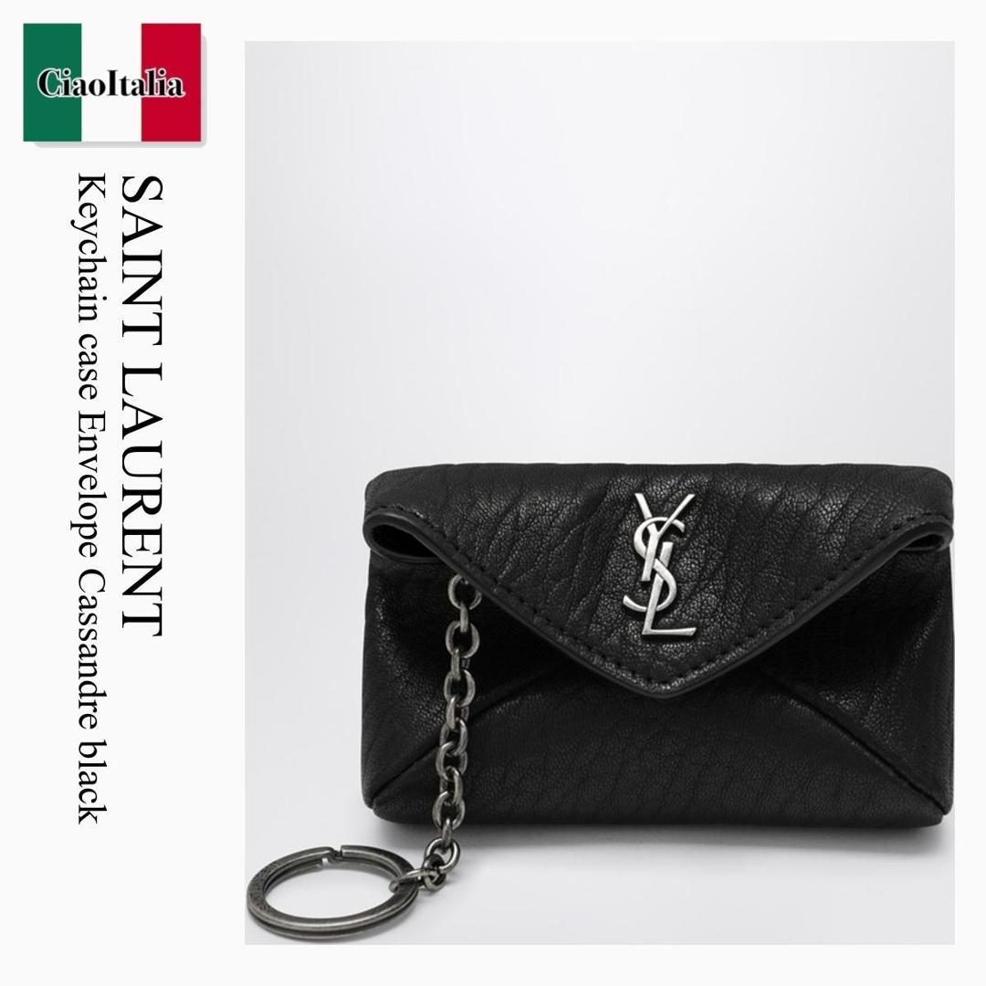 SAINT LAURENT PARIS キーリング付きハート型レザーコインケース SAINT LAURENT PARIS キーリング付きハート型レザーコインケース