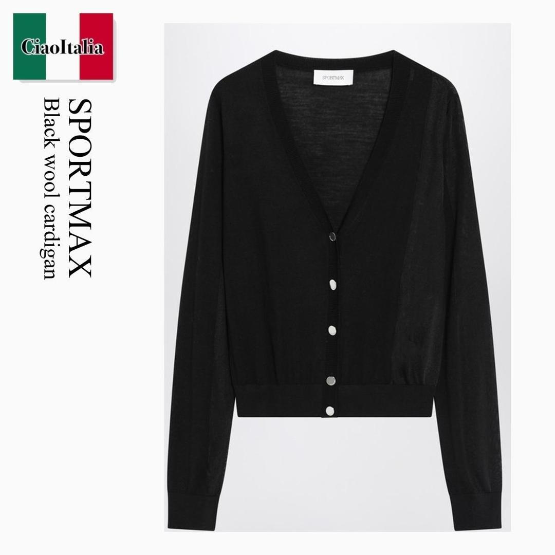 【量目押さえる・店卸し資産極限点・早め者制勝！】 運動競技マックス / Sportmax Black Wool Cardigan / ATOLLO / ATOLLO 006 / ATOLLO006 / ジレー