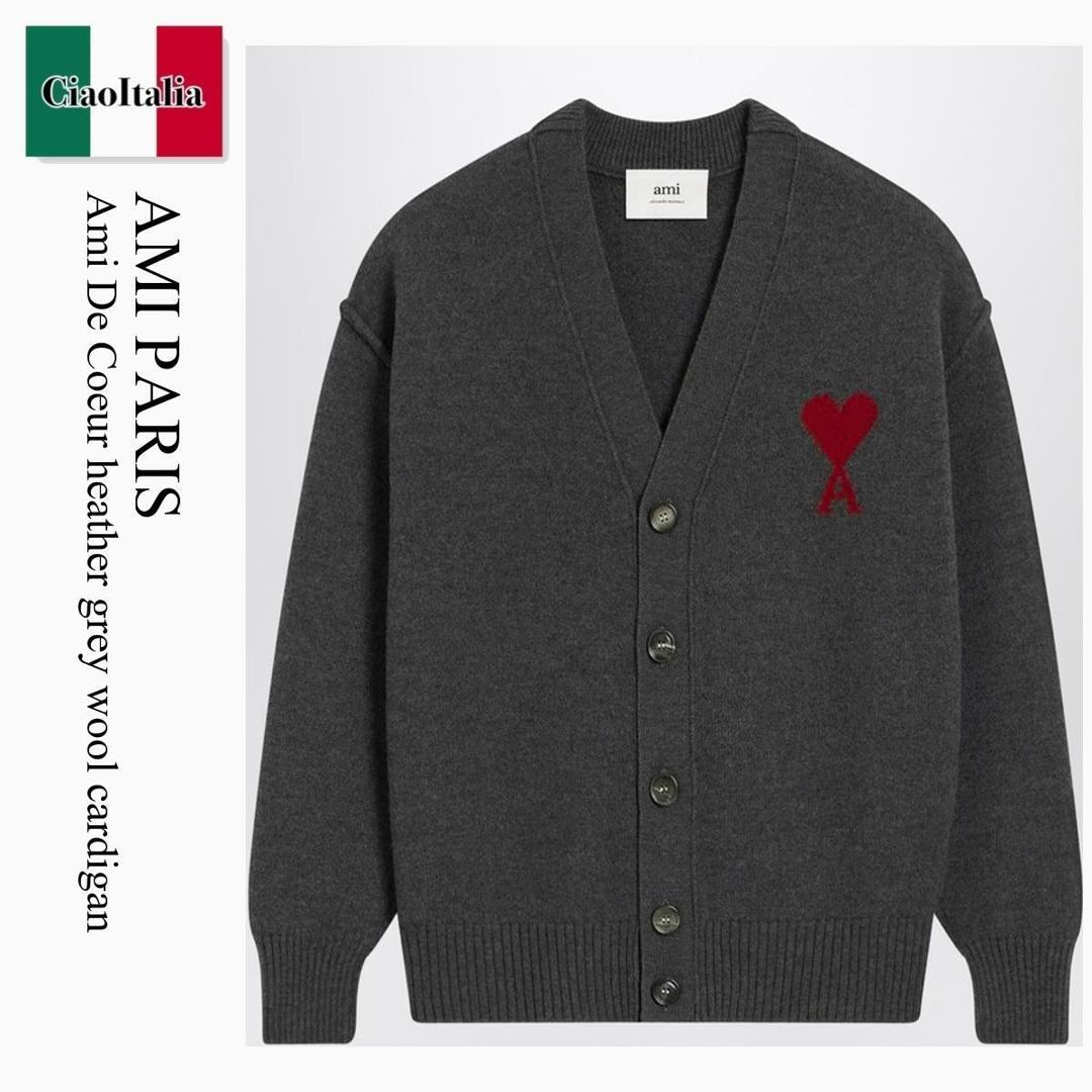 楽天市場】アミ AMI Vネック カーディガン メンズ レディース bfukc006
