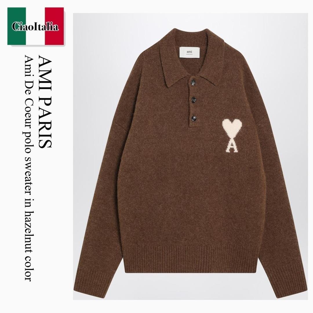 楽天市場】AMI PARIS アミ パリス ポロ ニット Polo Long Sleeve T