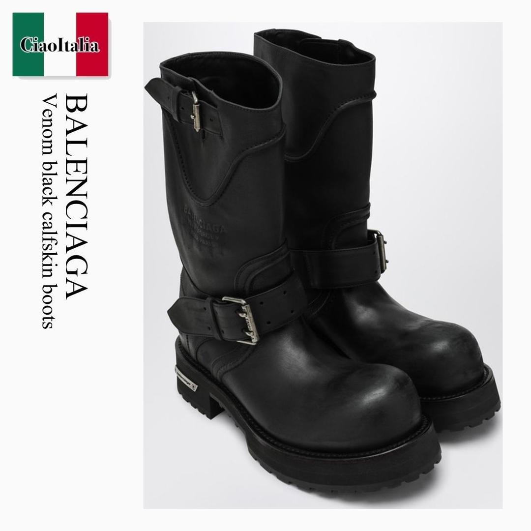 バレンシアガ　BALENCIAGA ブルドーザー　レザー　ショートブーツ 36 バレンシアガ BALENCIAGA ブルドーザー レザー ショートブーツ