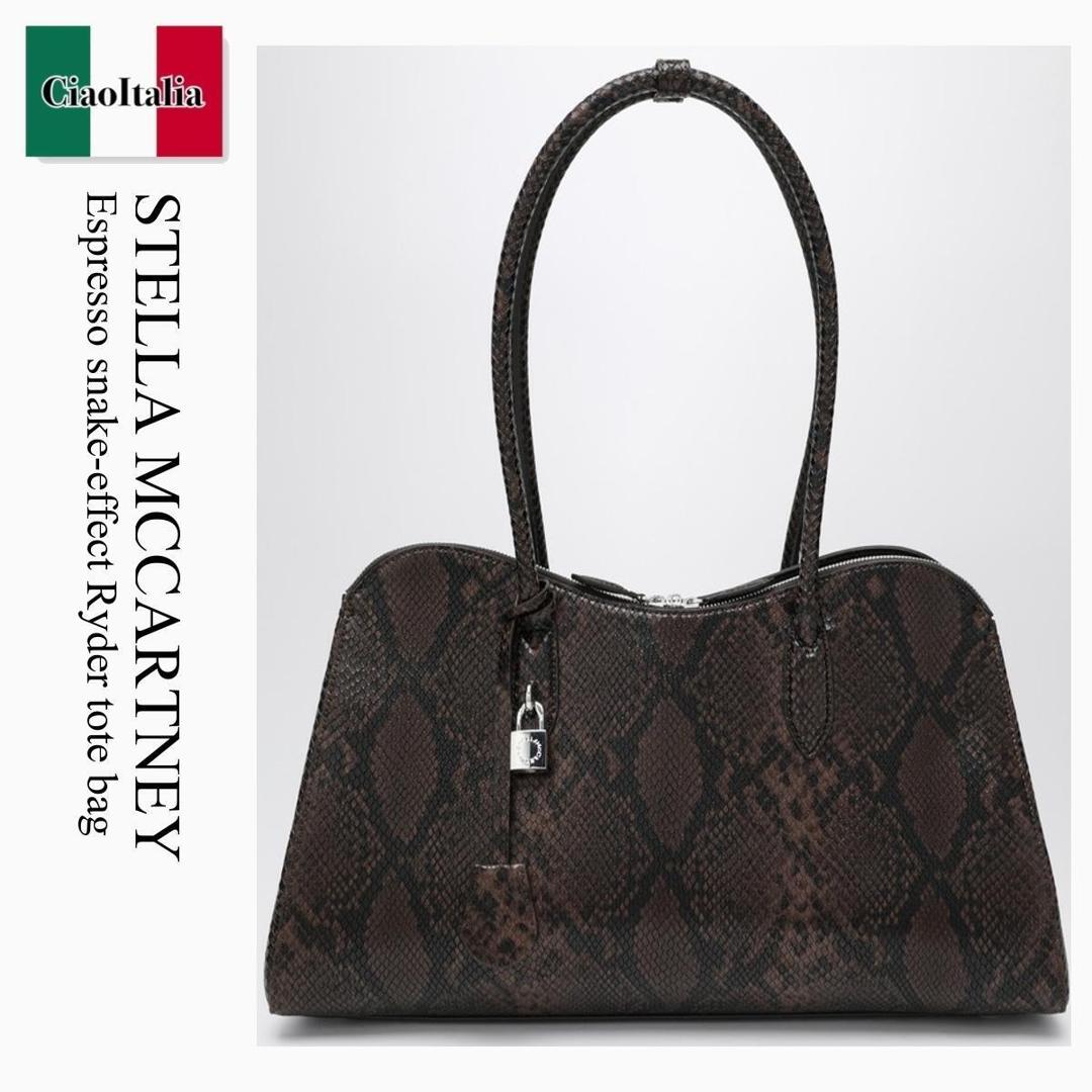 【数量限定・在庫限り・早い者勝ち!】 ステラ・マッカートニー / かばん / カバン / Stella Mccartney Espresso Snake-Effect Ryder Tote Bag / 7B0176 WP0630 / 7B0176 WP0630 2035 / 7B0176WP06302035 / トートバッグ|Ciao Italia