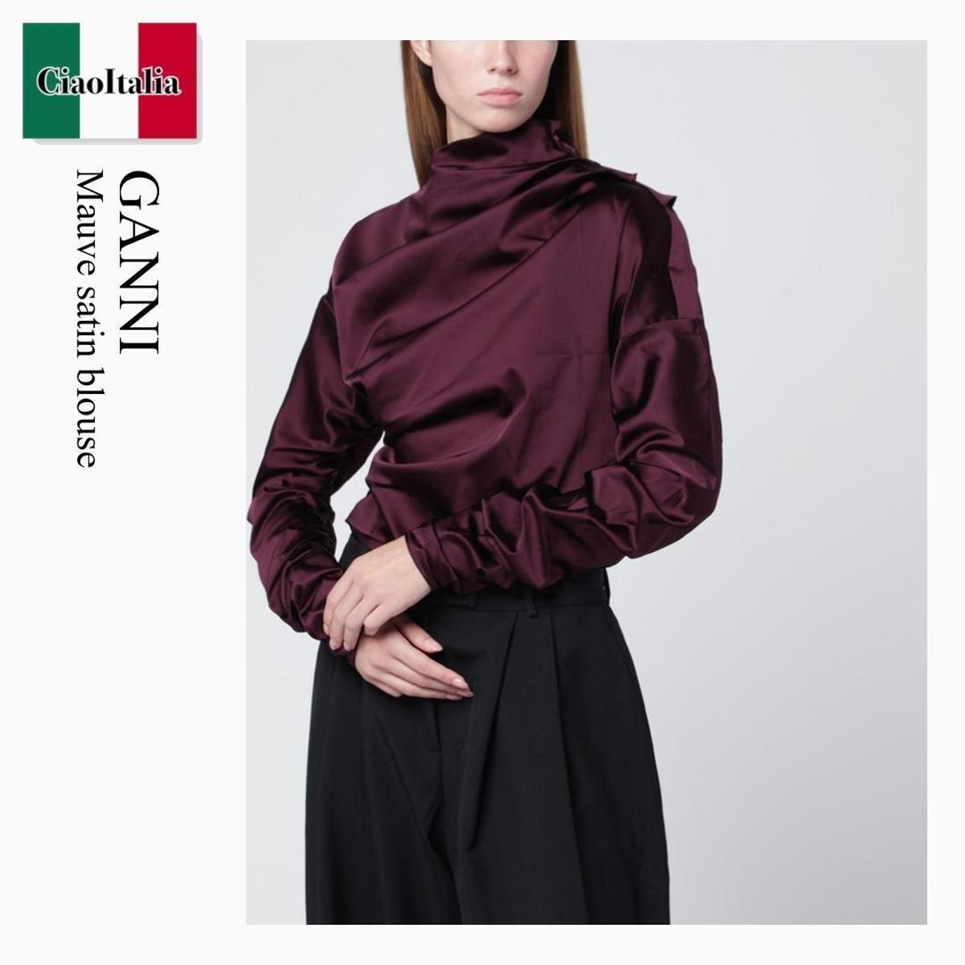 楽天市場】GANNI ガニー ブラウス 3D Jacquard Sleeveless Ribbon