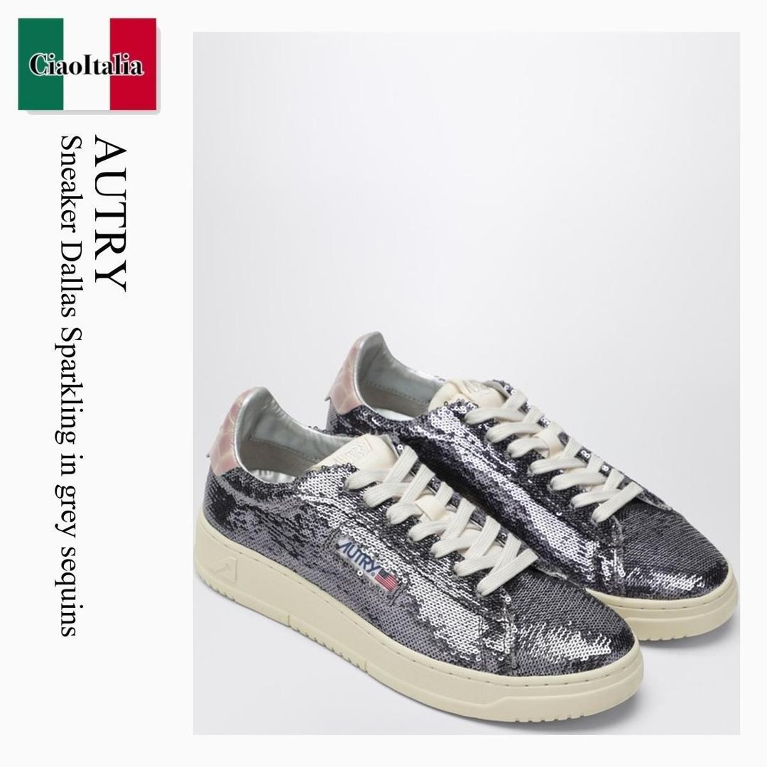 【寸法押さえる・店卸し資産境界線・早め者制覇！】 オートリー / Autry Sneaker Dallas Sparkling In Grey Sequins / ADLWTI02 / ADLWTI02 TI02 / ADLWTI02TI02 / スニーカー
