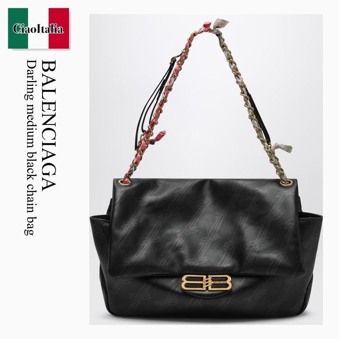 【量目制限事項・店卸し資産区分線・早め者戦勝！】 バレンシアガ / かばん / 鞄 / Balenciaga Darling Medium Black Chain Bag / 852501 2AB8W / 852501 2AB8W 1000 / 8525012AB8W1000 / ショルダーバッグ・ポシェット バッグ-ショルダーバッグ・メッセンジャーバッグ